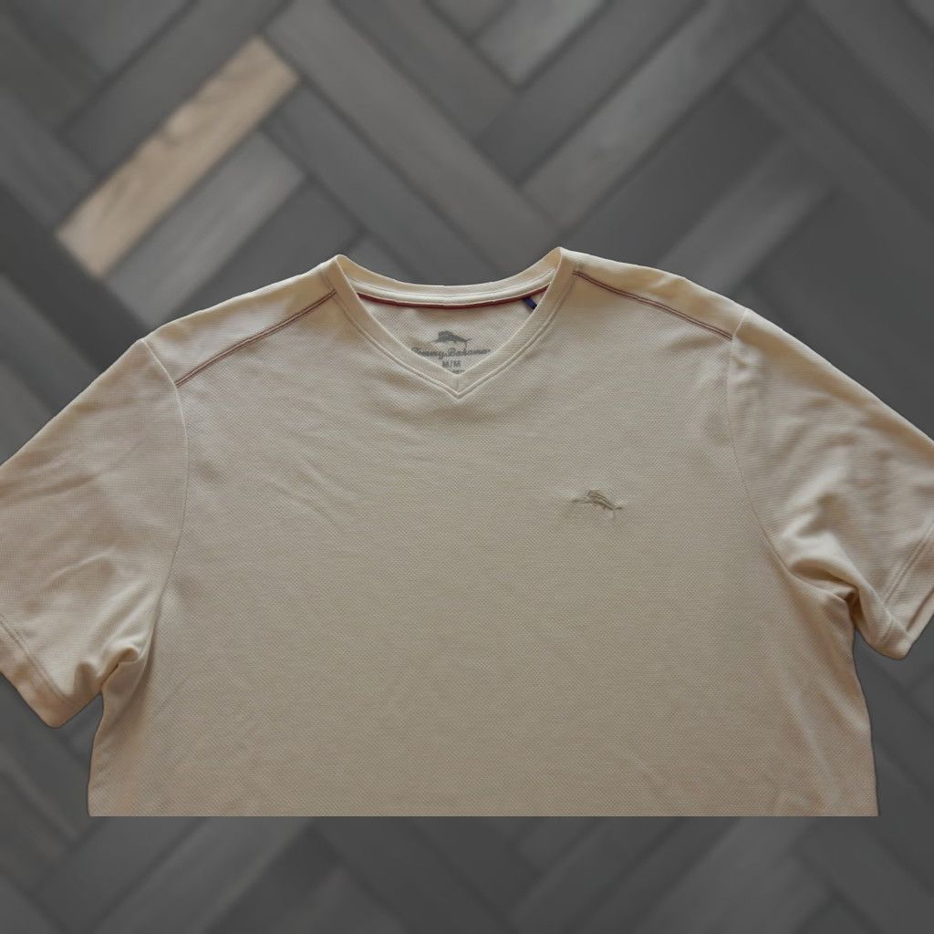 Tommy Bahama Tommy Bahama Men's T-Shirt Size M Short Sleeve Solid Ivory - Men - Modal Shirt Size US M / EU 48-50 / 2 - 1 Thumbnail