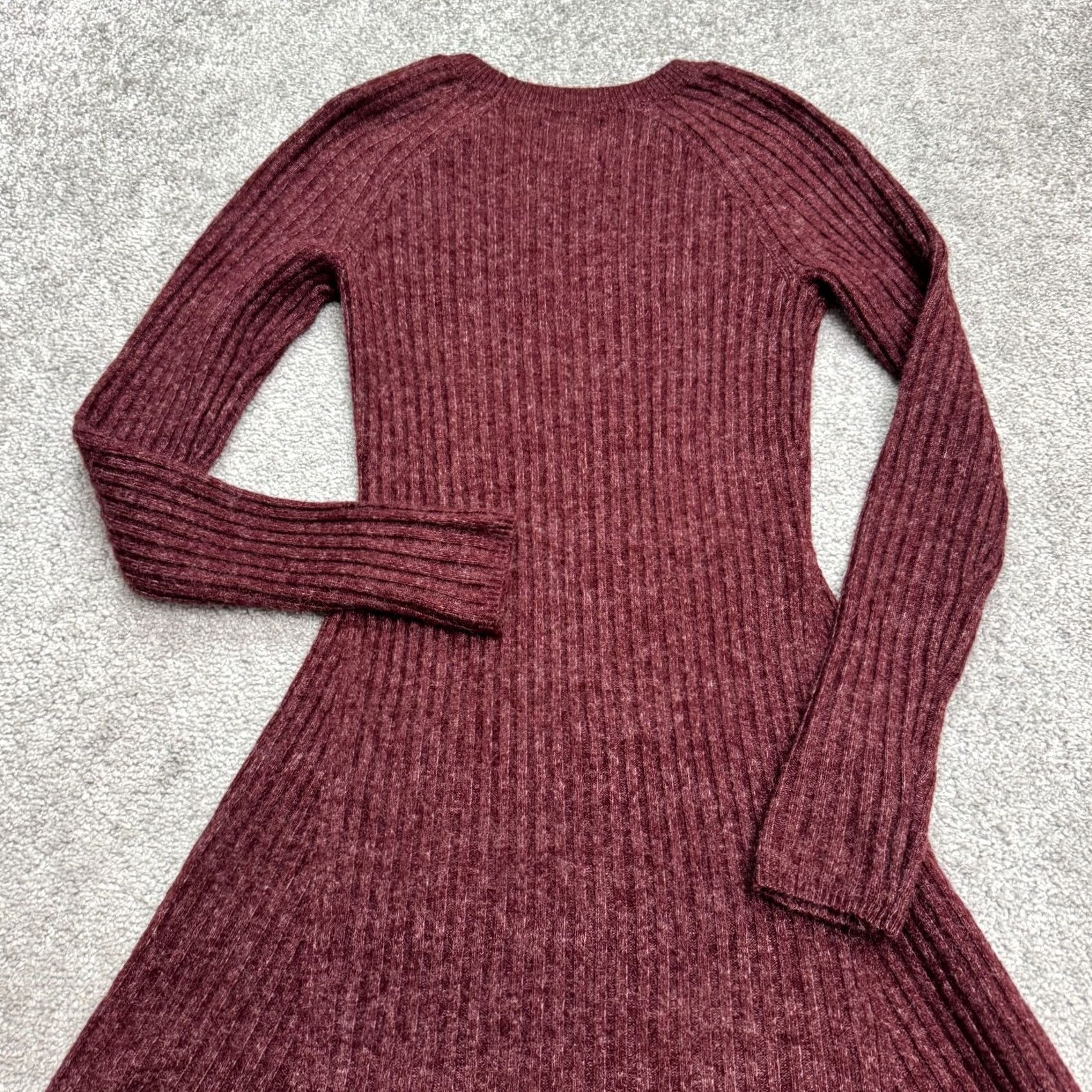 Abercrombie & Fitch VINTAGE Abercrombie & Fitch Ribbed Knit A-Line Mini Sweater Dress Womens XS Petite Red Size XS / US 0-2 / IT 36-38 - 4 Thumbnail