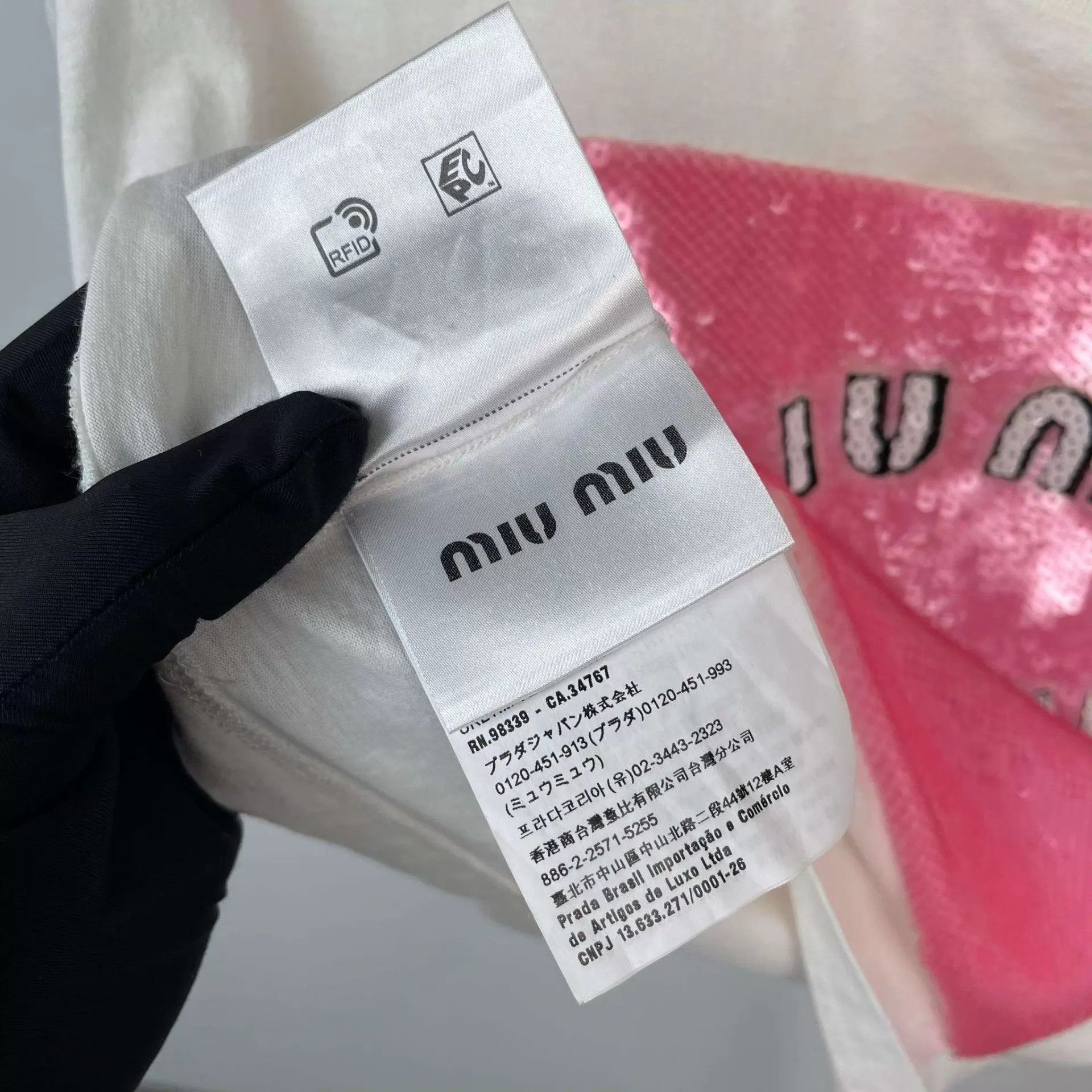 Miu Miu MIU MIU women's sequin short sleeve tee Size M / US 6-8 / IT 42-44 - 6 Thumbnail