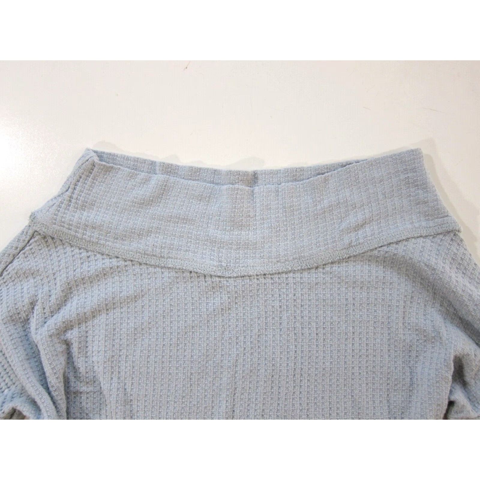 Lucky Brand Lucky Brand Blue Rayon Stretch Waffle Weave Scoop Neck Long Sleeve Shirt Small Size S / US 4 / IT 40 - 5 Thumbnail