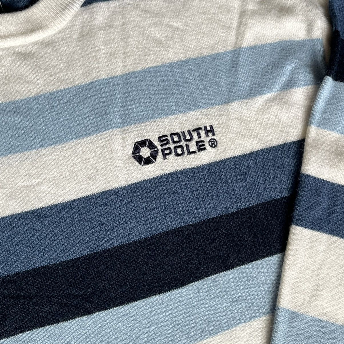 Southpole Vintage 2000s Y2K Southpole Striped Baggy Sweater Longsleeve Size US XL / EU 56 / 4 - 4 Thumbnail