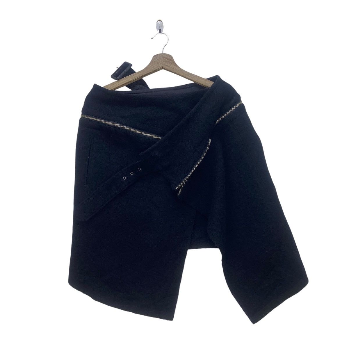 Yohji Yamamoto Yohji Yamamoto Zipper Distressed Wool Skirt Size 27" / US 4 / IT 40 - 3 Thumbnail