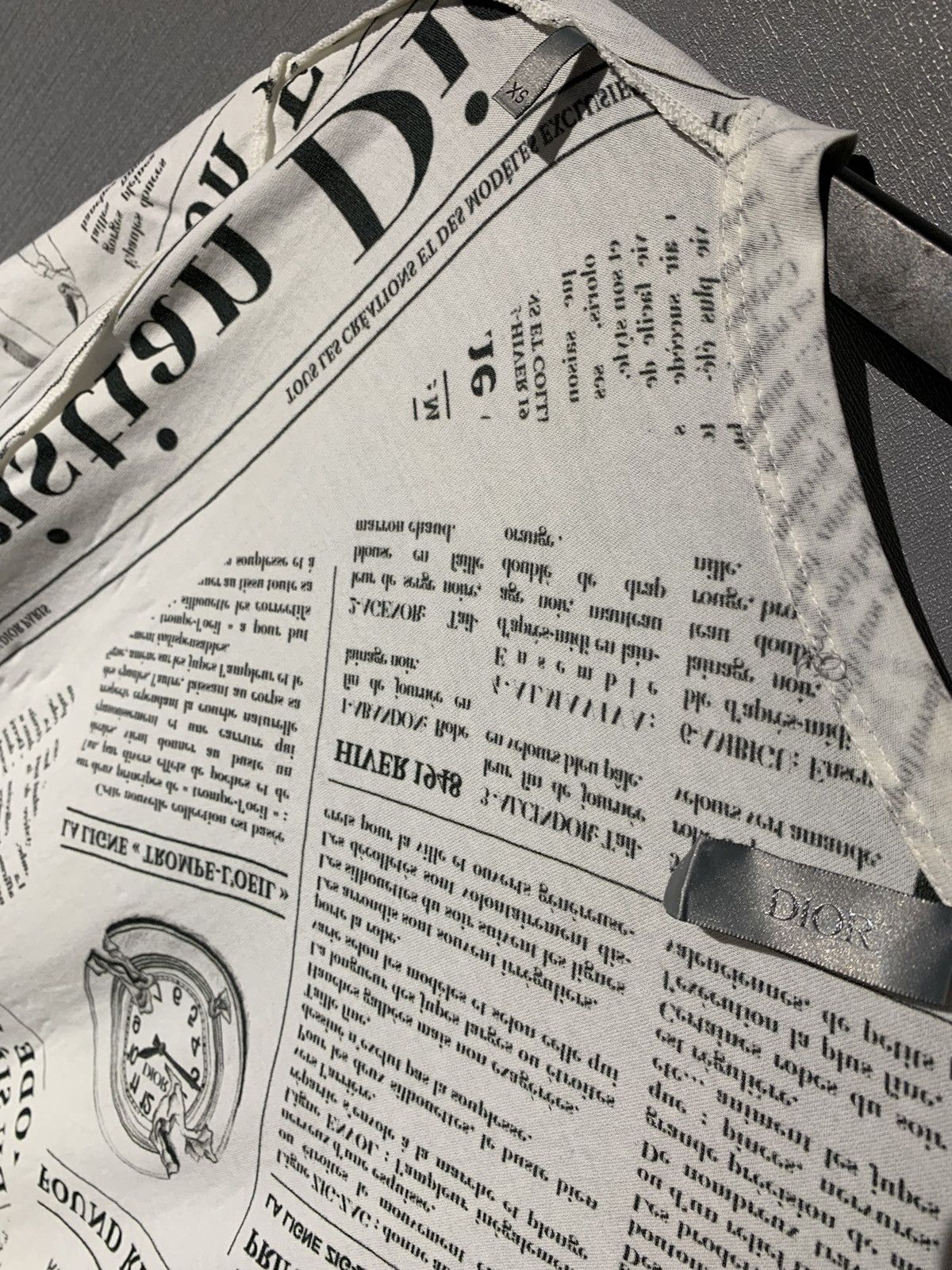 Dior Dior x Daniel Arsham Newspaper Print Tee Beige White Size US M / EU 48-50 / 2 - 9 Thumbnail