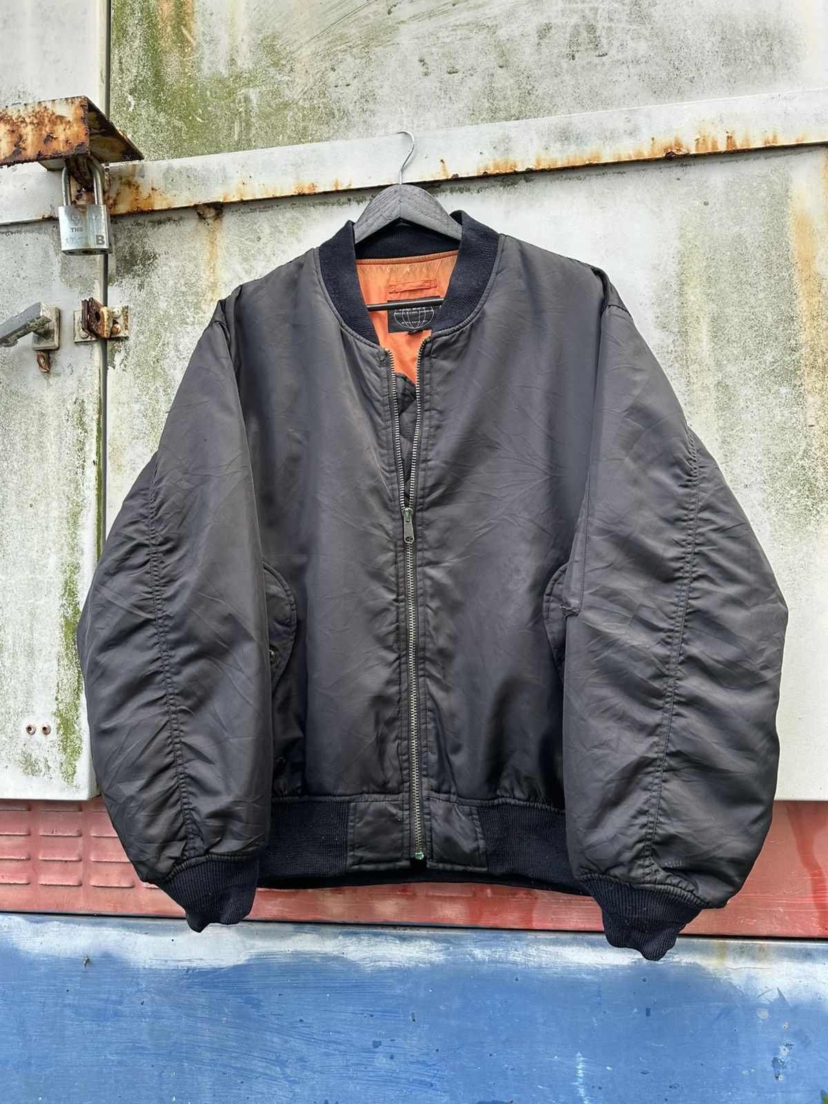 Vintage 🪖Vintage MA-1 Man Intermediate Oversized Bomber Jacket Size US XXL / EU 58 / 5 - 5 Thumbnail