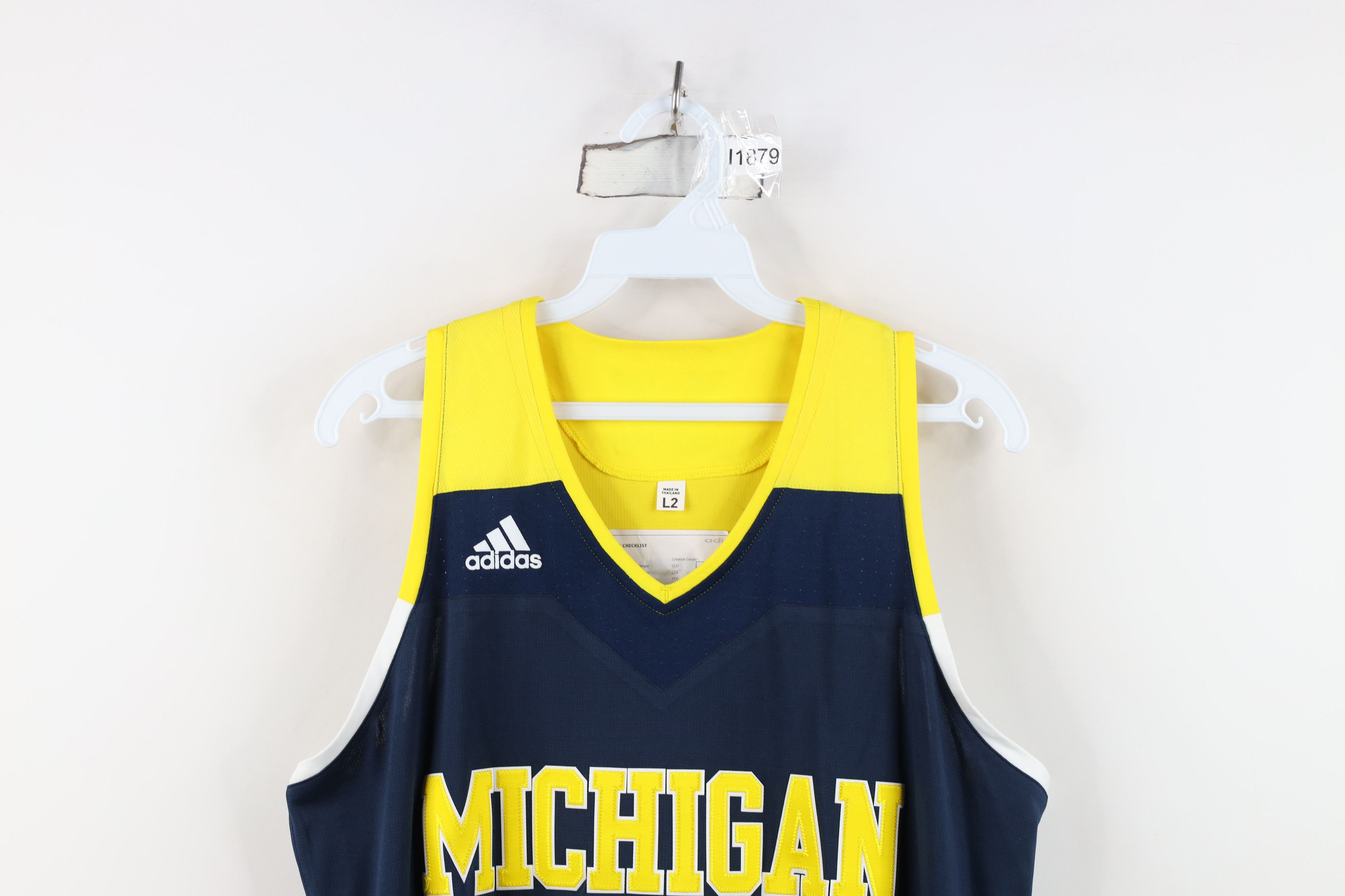 Adidas New Sample Adidas University of Michigan Basketball Jersey Size US L / EU 52-54 / 3 - 2 Thumbnail