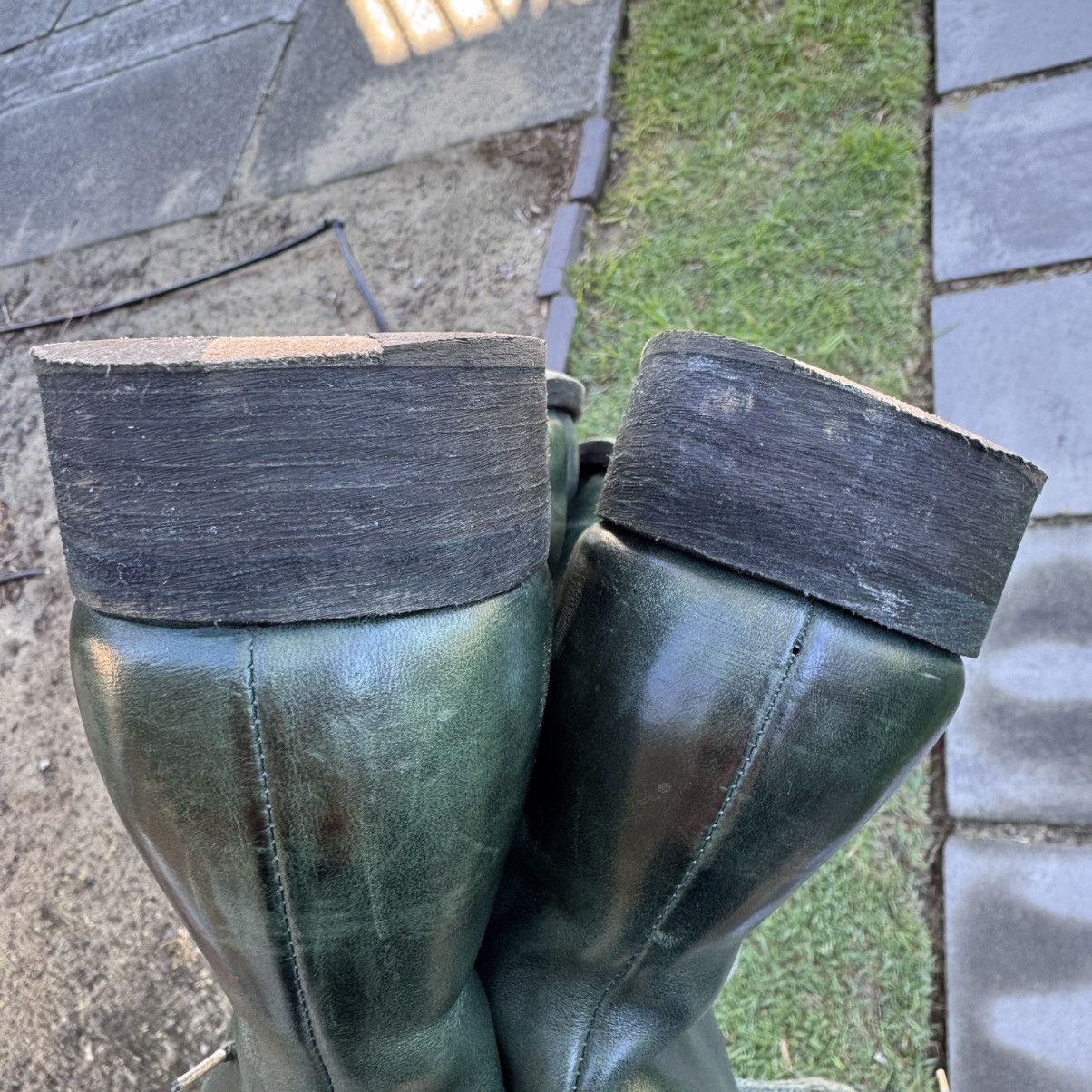 Ma+ M.a+ Dark Green Cow Leather Boots – Size 42 Size US 9 / EU 42 - 15 Thumbnail