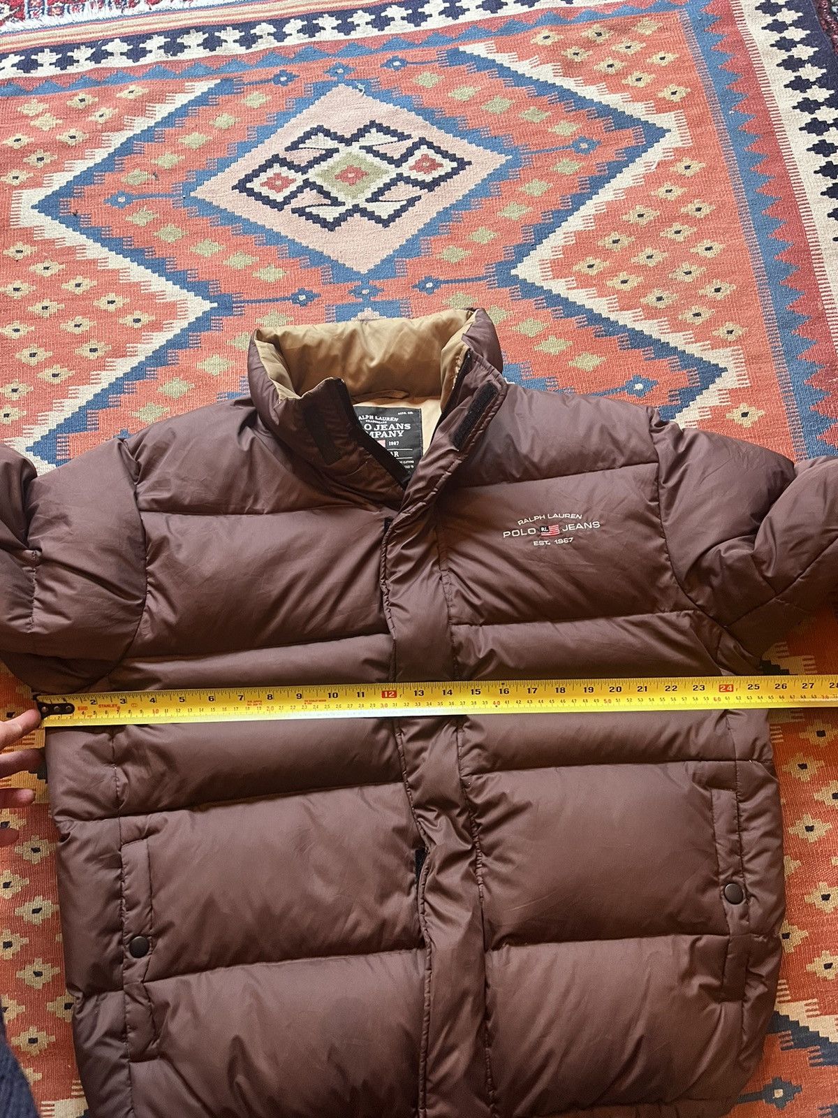 Polo Ralph Lauren Vintage Polo Ralph Lauren down puffer jacket brown Size US L / EU 52-54 / 3 - 13 Thumbnail