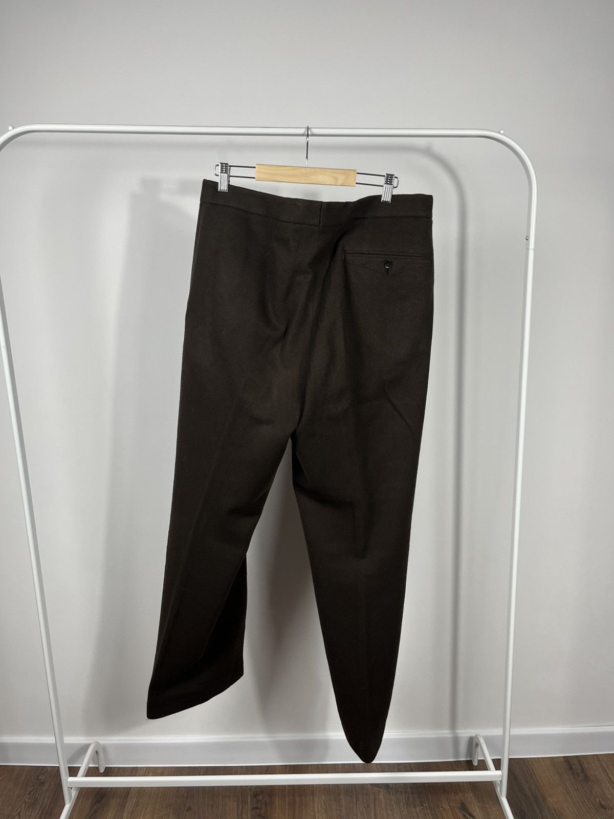 Other Vintage Wool Trousers Dark Brown High Waist Tailored Pants Size US 36 / EU 52 - 14 Thumbnail