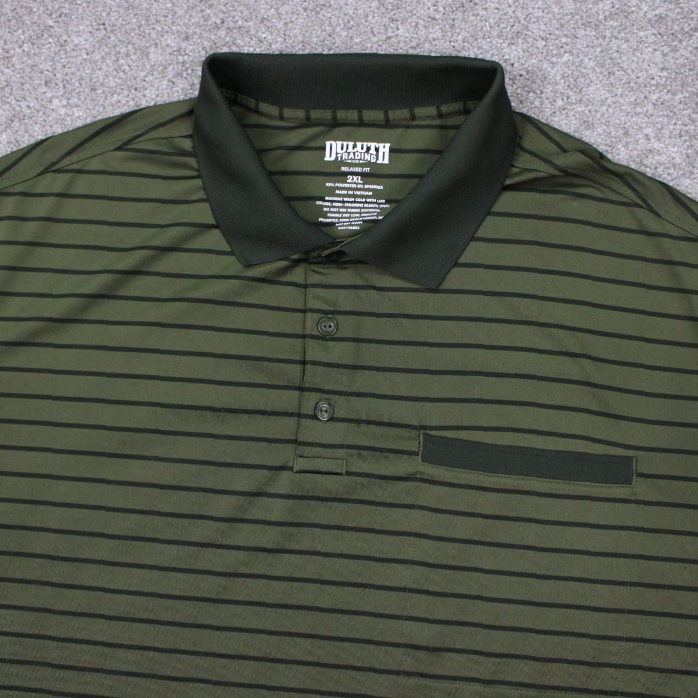 Vintage Duluth Knuckledown Polo Shirt Mens 2XL Green/Black Short Sleeve with Pocket Polo Shirt Size US XXL / EU 58 / 5 - 5 Thumbnail