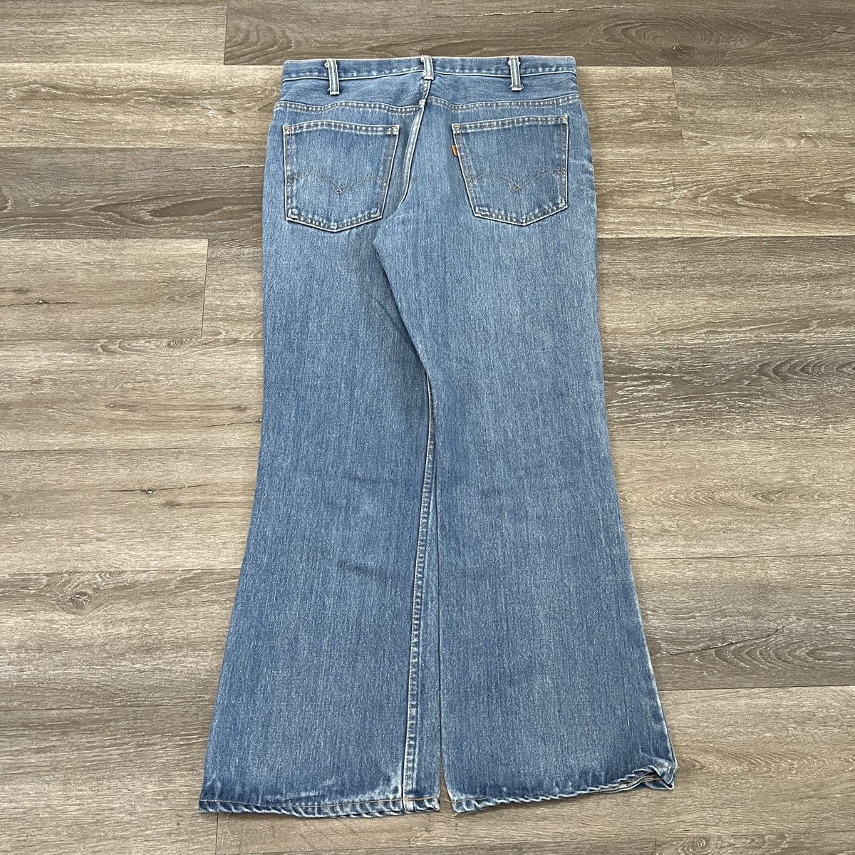 image of Levis x Vintage 1970S Levi’S 646 Orange Tab Bellbottom Jeans in Blue, Men's (Size 34)