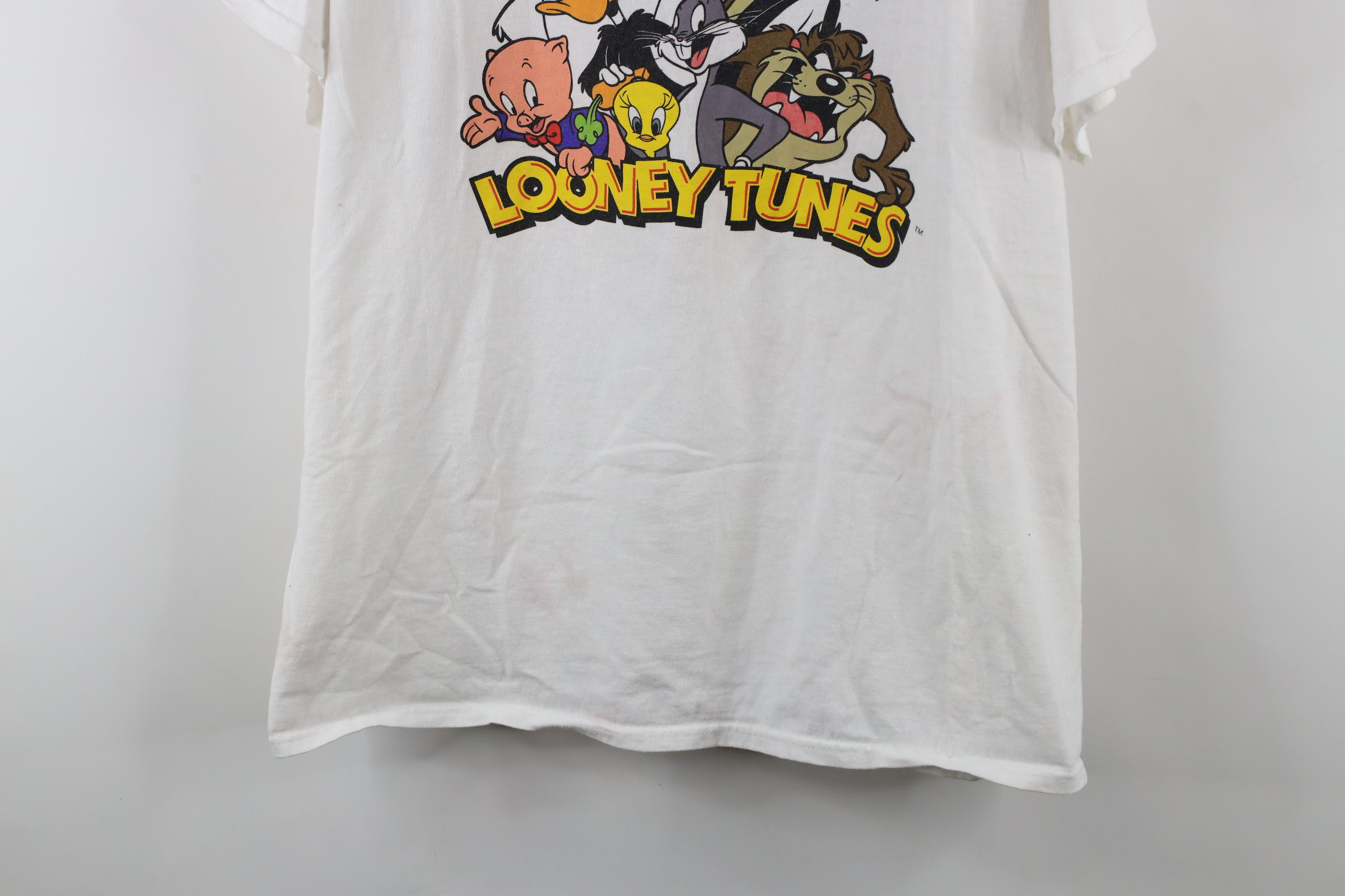 Vintage Vintage 90s Looney Tunes Out Short Sleeve T-Shirt White Size US XL / EU 56 / 4 - 3 Thumbnail
