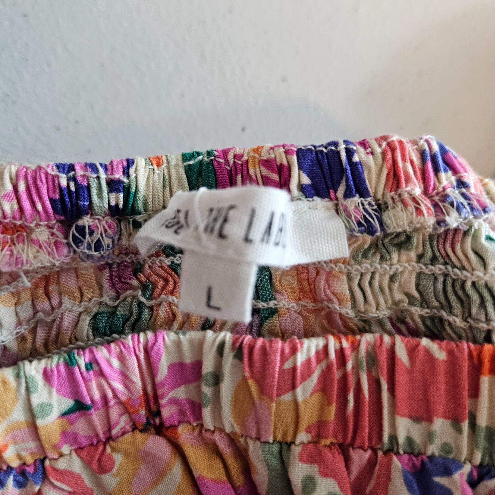 Vintage Abel the Label Crop Top Womens L Pink Orange Floral Rayon Shirt Summer Cropped Size L / US 10 / IT 46 - 3 Thumbnail