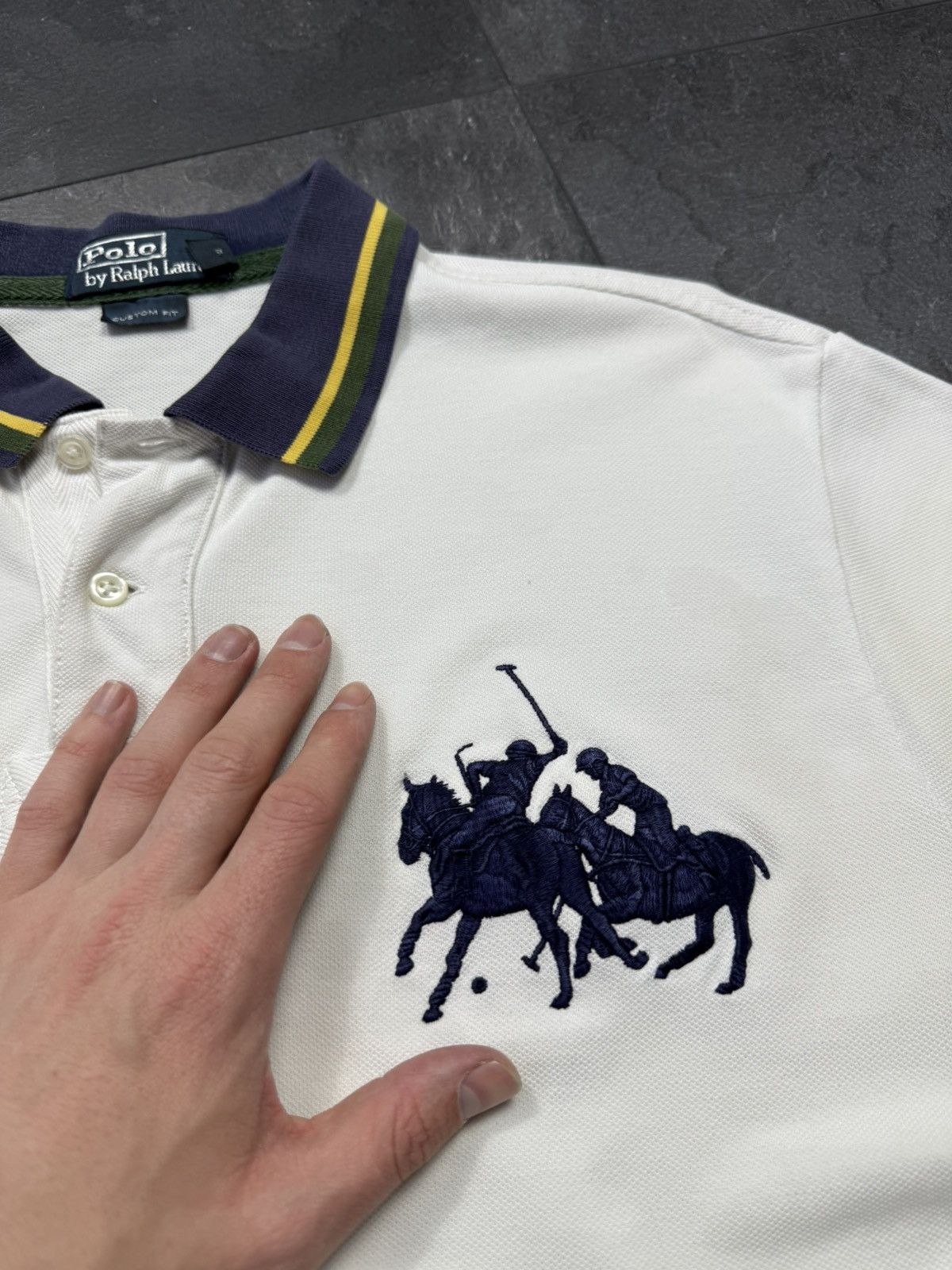 Polo Ralph Lauren × Streetwear × Vintage Vintage polo Ralph Lauren big pony polo tee Size US XL / EU 56 / 4 - 4 Thumbnail