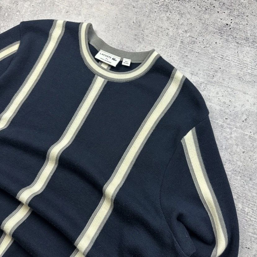 Lacoste Vintage Lacoste Striped Crewneck Sweater Made in France Size US XXL / EU 58 / 5 - 4 Thumbnail