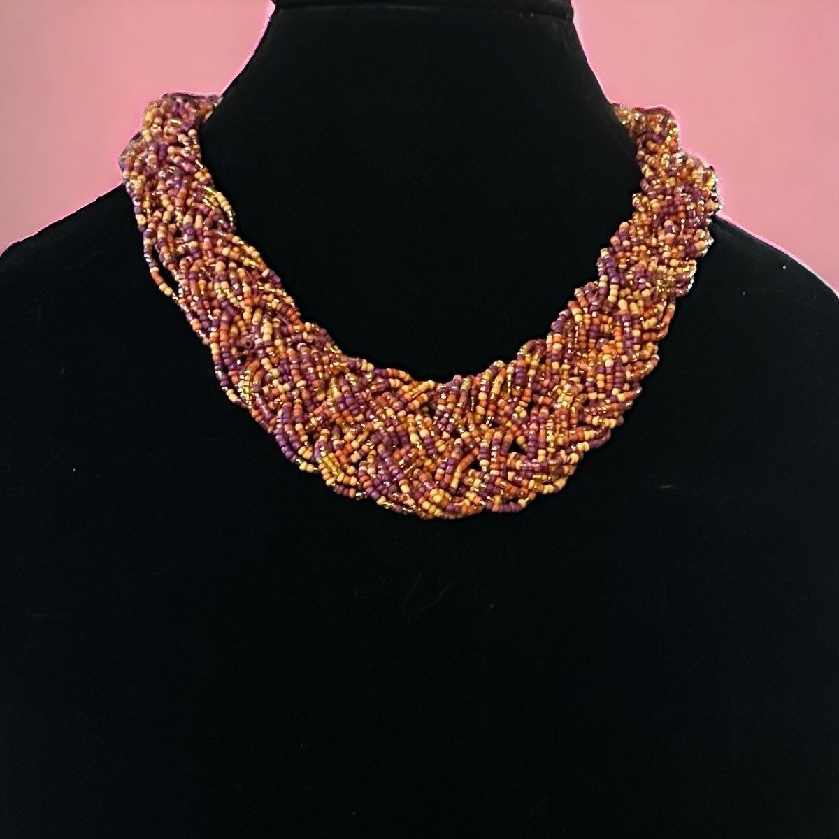 Other Braided seed bead statement collar necklace Size ONE SIZE - 1 Thumbnail