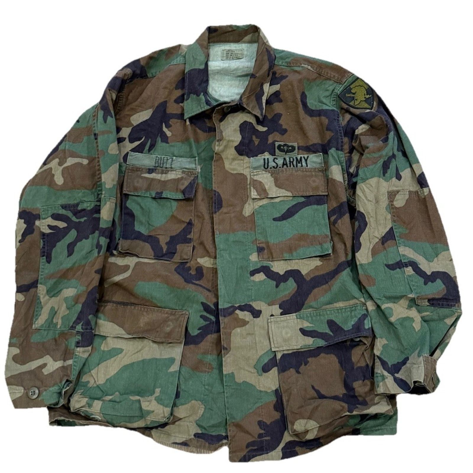 Vintage Vintage US Army 70s Military Woodland Camo Field Jacket Size US M / EU 48-50 / 2 - 1 Thumbnail