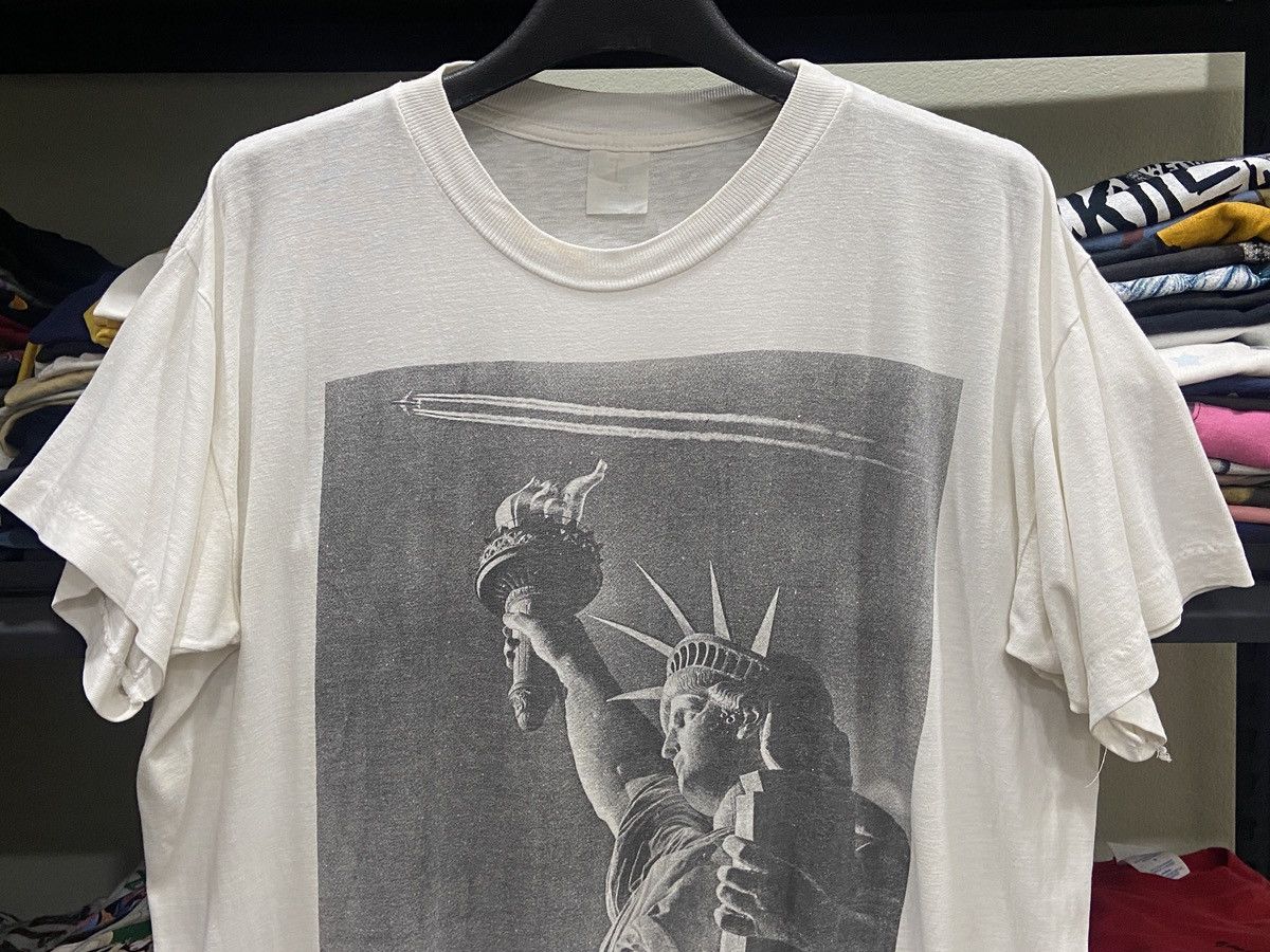Band Tees × Vintage Vintage 80s 90s Statue of Liberty New york Rock TShirt Size US XL / EU 56 / 4 - 2 Thumbnail