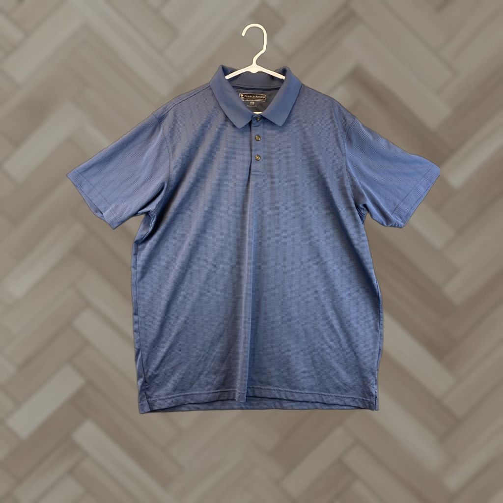 Vintage Pebble Beach Polo Shirt Indigo Adult XXL Golfing Mens /74-45 Size US XXL / EU 58 / 5 - 1 Thumbnail
