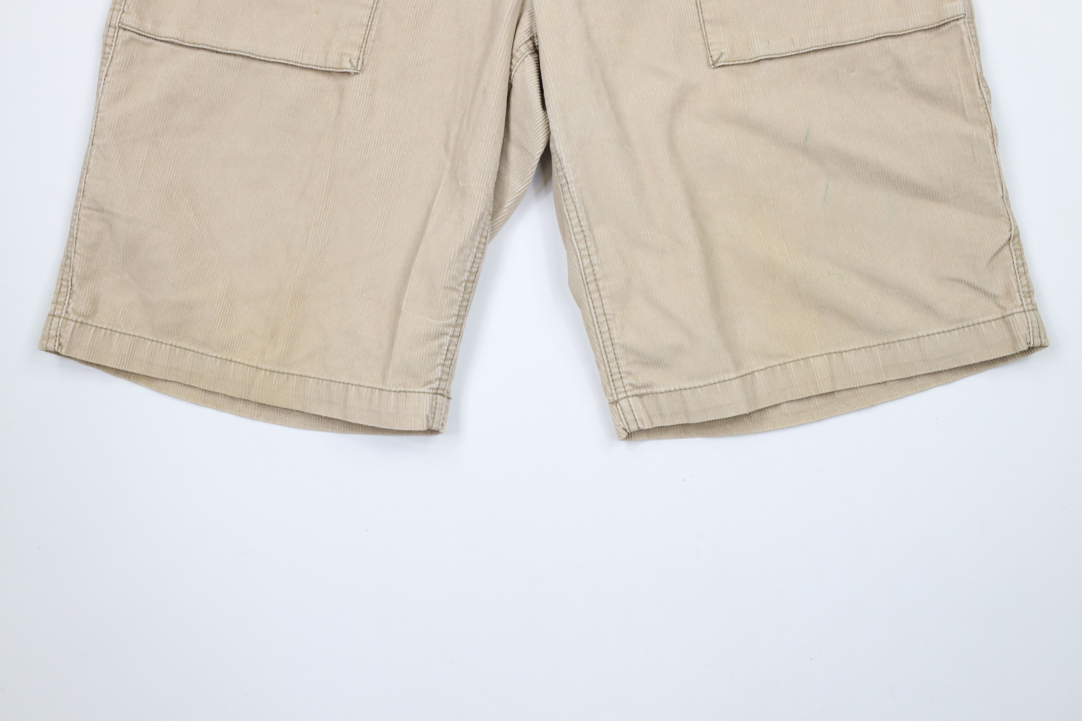 Vintage Vintage 90s Streetwear Surplus Corduroy Shorts Beige Size US 34 / EU 50 - 4 Thumbnail