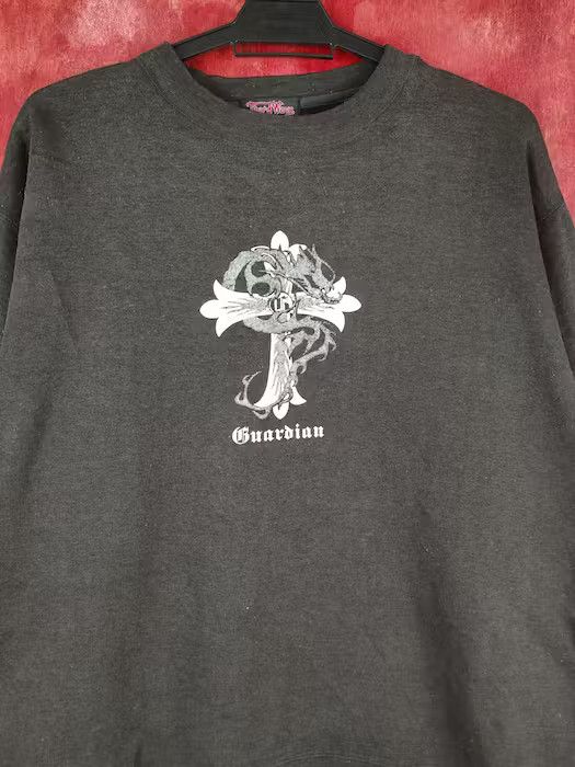 Japanese Brand Third Wave Black Guardian cross Sweatshirt faded vtg #S1352 Size US L / EU 52-54 / 3 - 11 Thumbnail