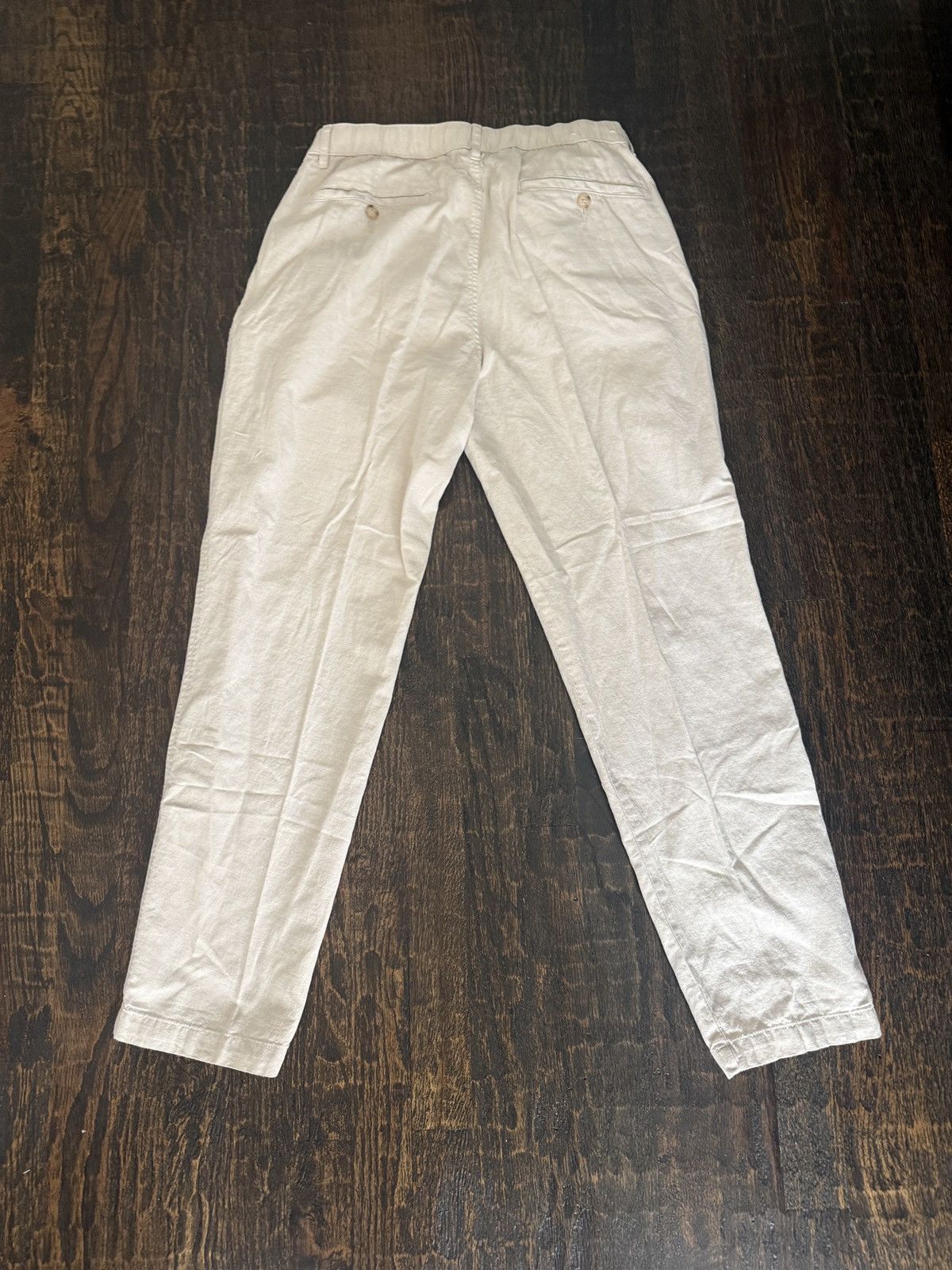 Uniqlo Uniqlo Cream Linen Pants Size US 32 / EU 48 - 2 Thumbnail