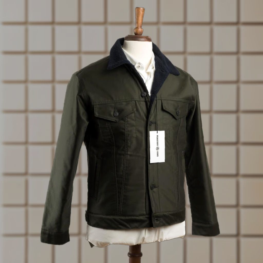 Momotaro Jeans Jacket Vintage Giza Moleskin Boa Cotton Wool