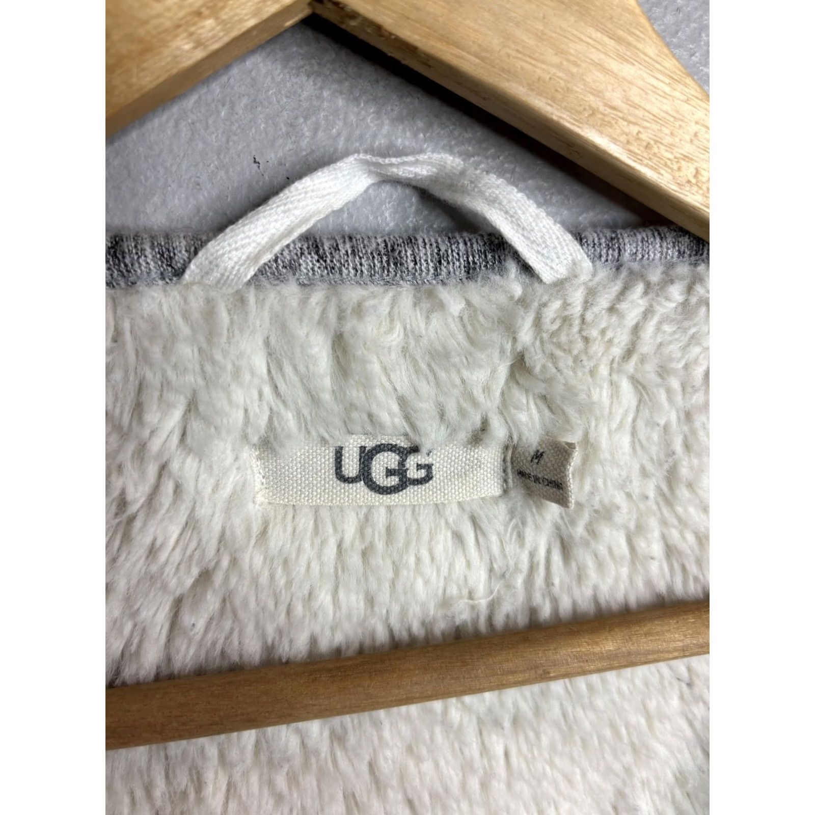Ugg UGG Coatigan Jacket Women Medium Gray Fleece Open Front Sherpa Lined Cardigan Size M / US 6-8 / IT 42-44 - 3 Thumbnail