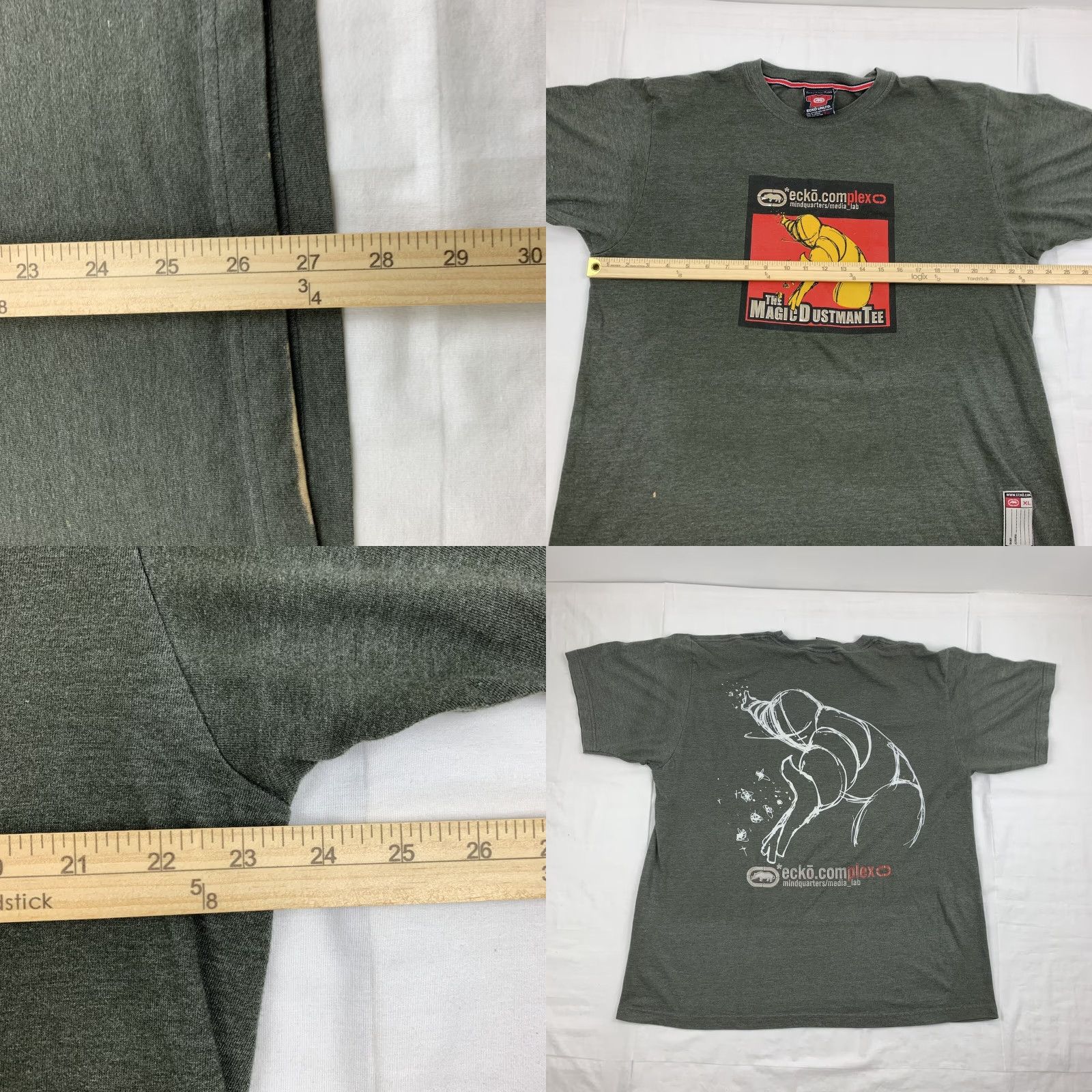 Ecko Unltd. VINTAGE Ecko Unltd T-Shirt Adult XL Gray Limited Edition Magic Dustman Tee Y2K Hip Hop 90s Logo Mens Size US XL / EU 56 / 4 - 8 Thumbnail