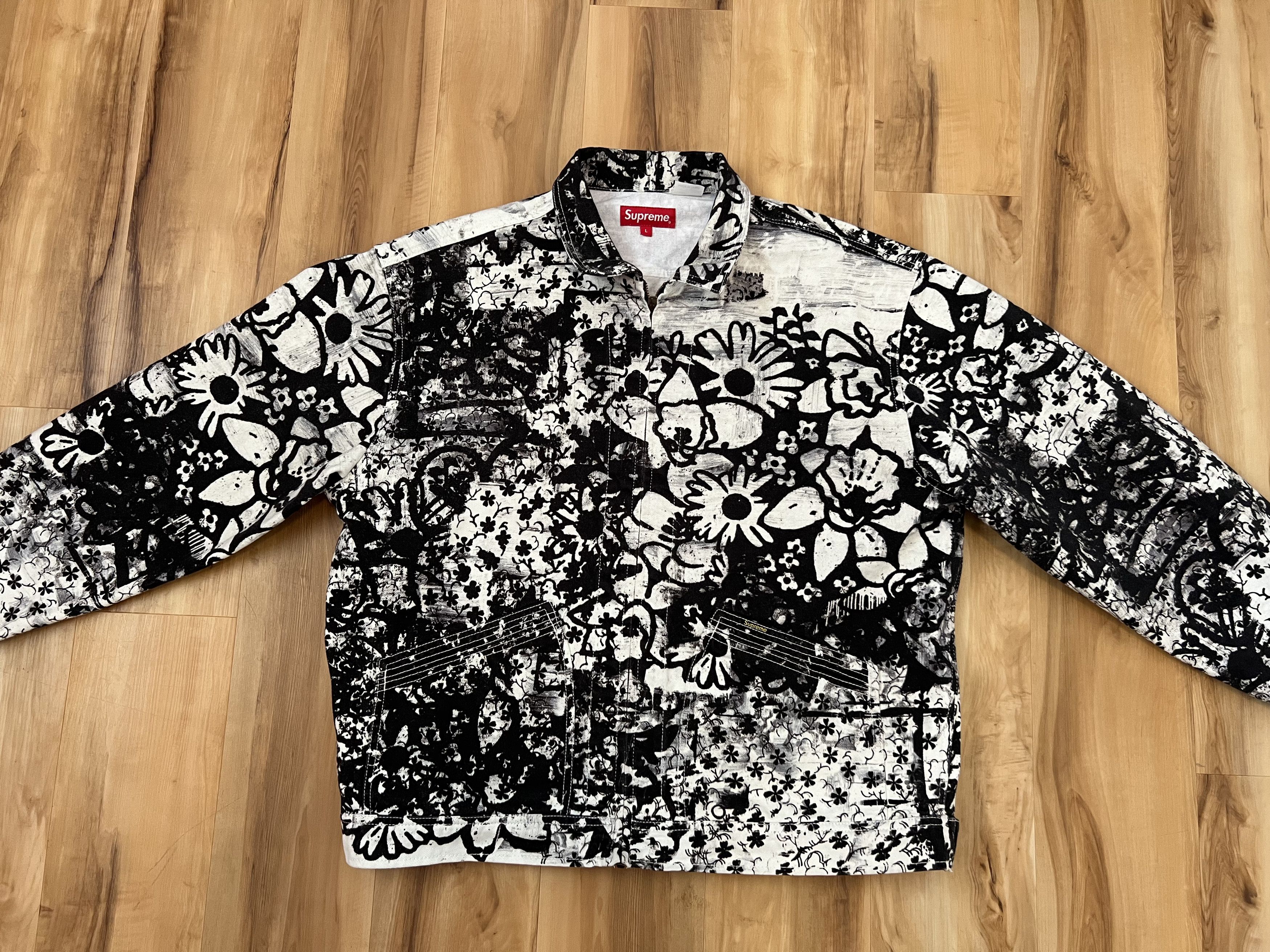 Supreme Supreme Christopher Wool Print Denim Work Jacket FW21