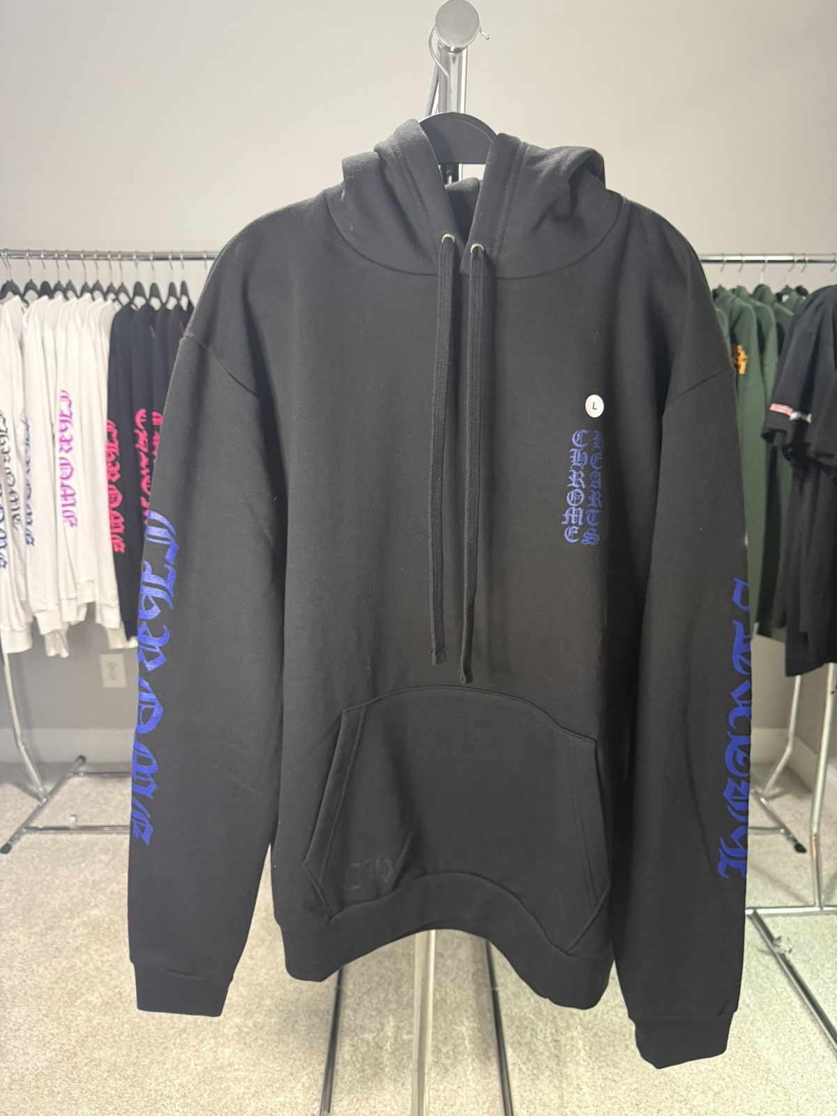Chrome Hearts Chrome Hearts Black Blue Vertical Hoodie Size US L / EU 52-54 / 3 - 1 Thumbnail