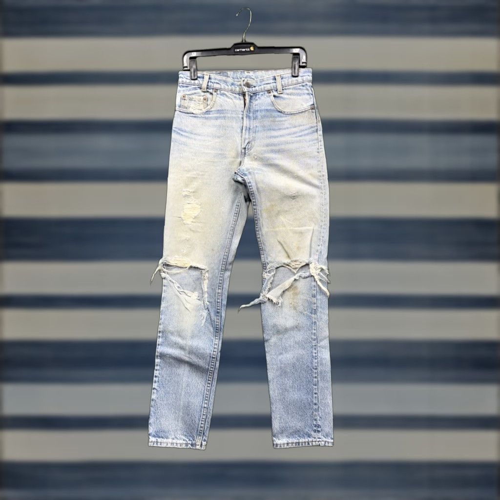 Levi's VINTAGE Levi's Jeans 512 Womens 27x32 USA Made 90s Light Wash Straight Leg Blue Denim 5-Pocket Mens Womens Girls? Size 27" / US 4 / IT 40 - 1 Thumbnail