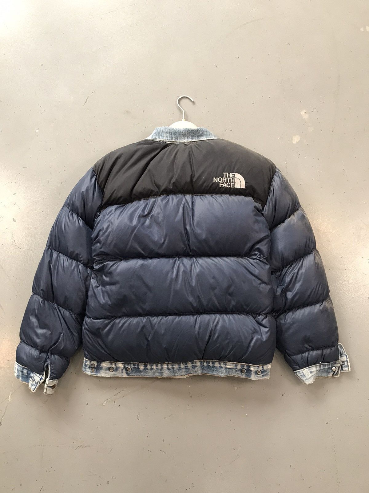 Levi's × The North Face × Vintage Vintage upcycle Levi’s orange x the north face denim puffer Size US XS / EU 42 / 0 - 6 Thumbnail