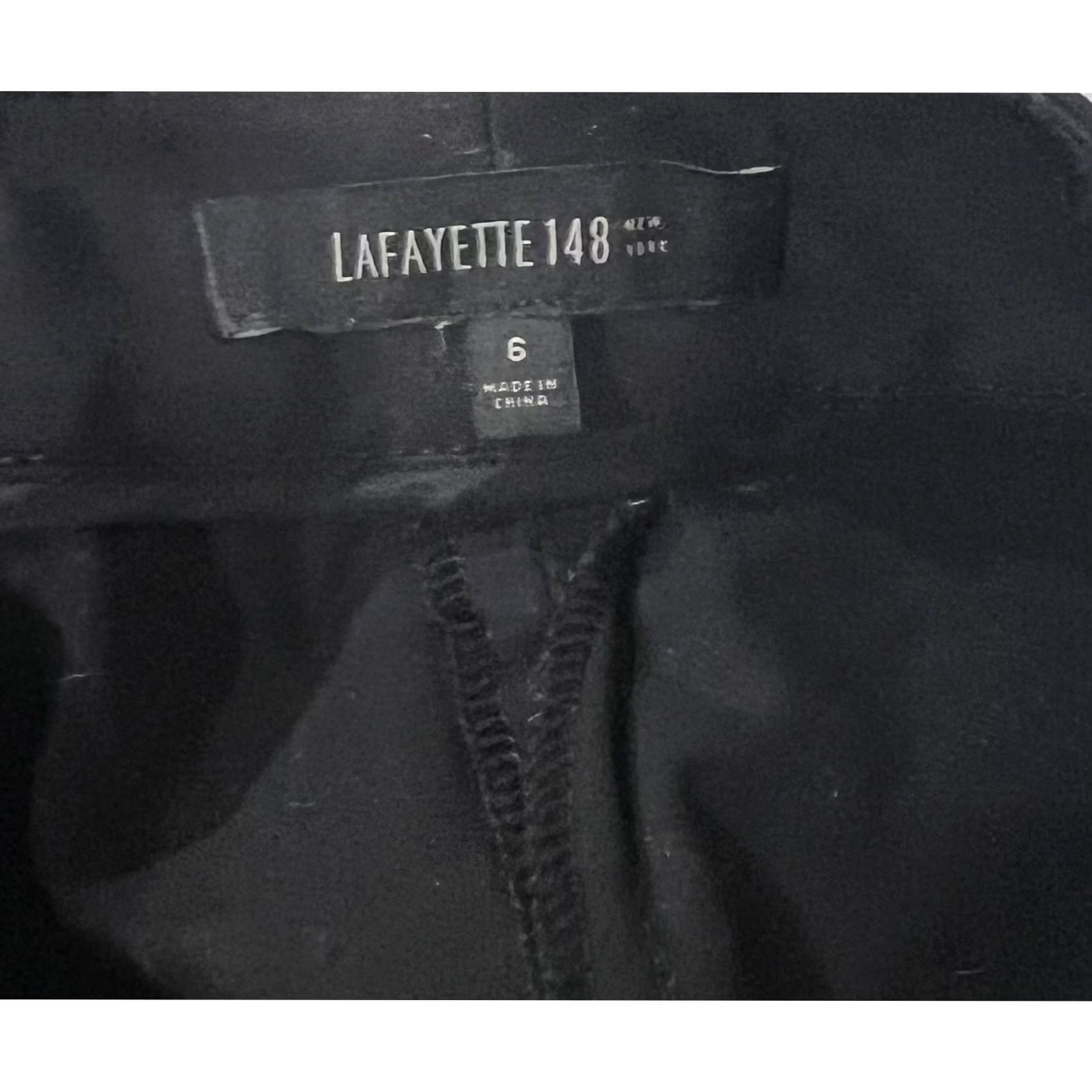 Vintage Lafayette 148 Women’s Black Dress Pants Pintucked Front & Back Mid Rise Sz 6 Pants Size 28" / US 6 / IT 42 - 6 Thumbnail