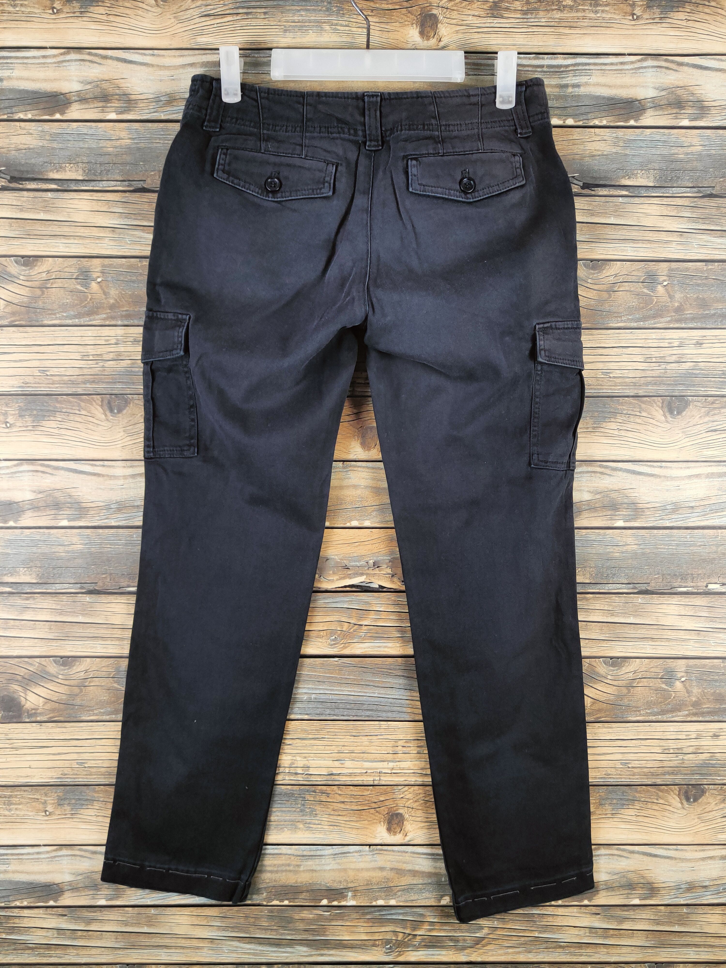 Japanese Brand DL A.v.v Standard Black Multipocket Cargo Pants #46-363 Size 27" / US 4 / IT 40 - 7 Thumbnail