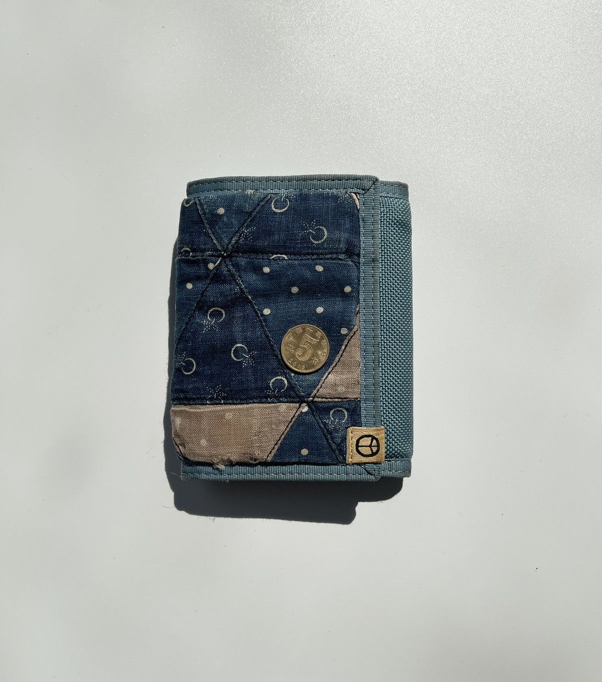 image of Visvim Sashiko Wallet in Blue, Men's
