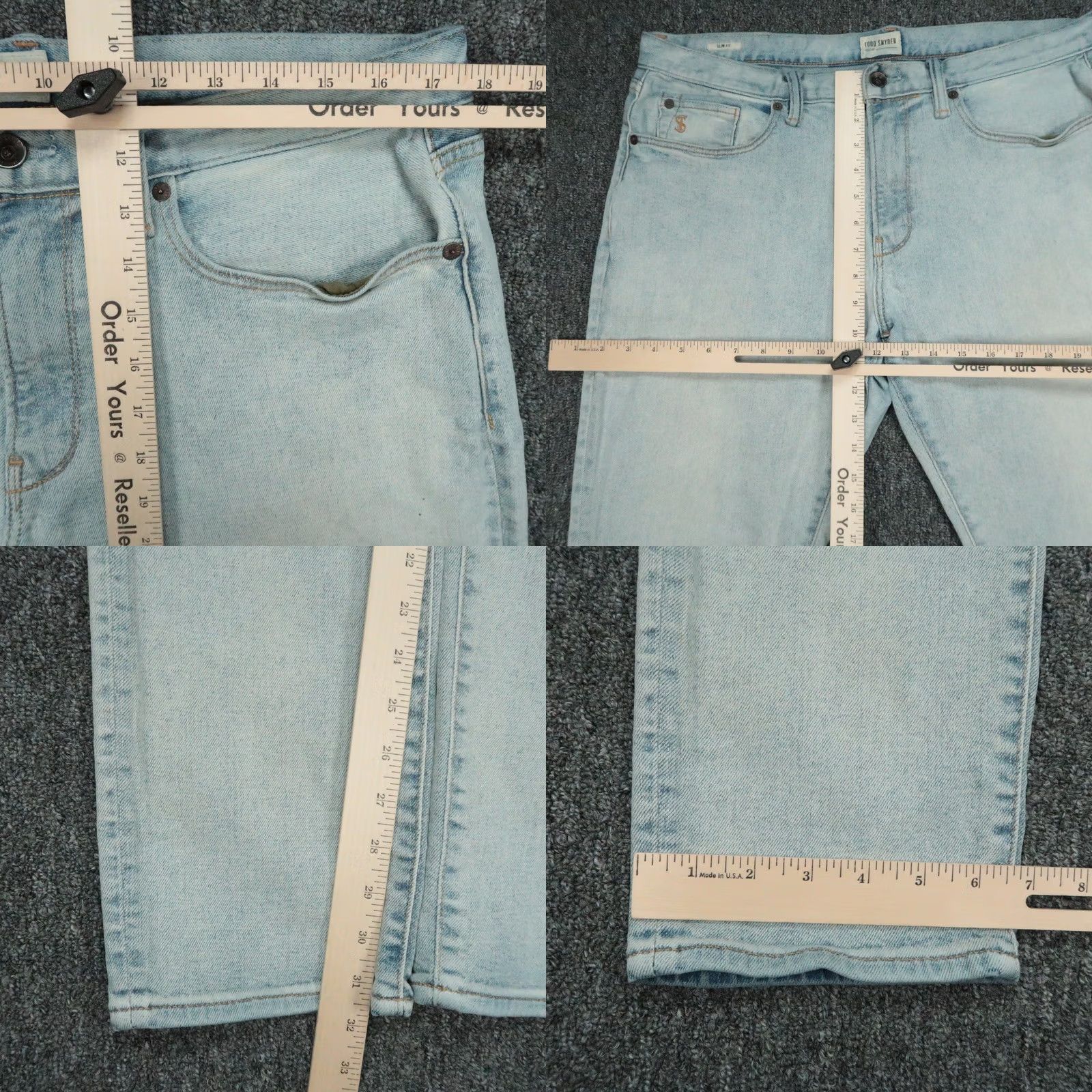 Todd Snyder Todd Snyder Jeans Mens 34x32 Blue Stretch 5-Pocket Denim Straight Regular XS? Size US 34 / EU 50 - 8 Thumbnail