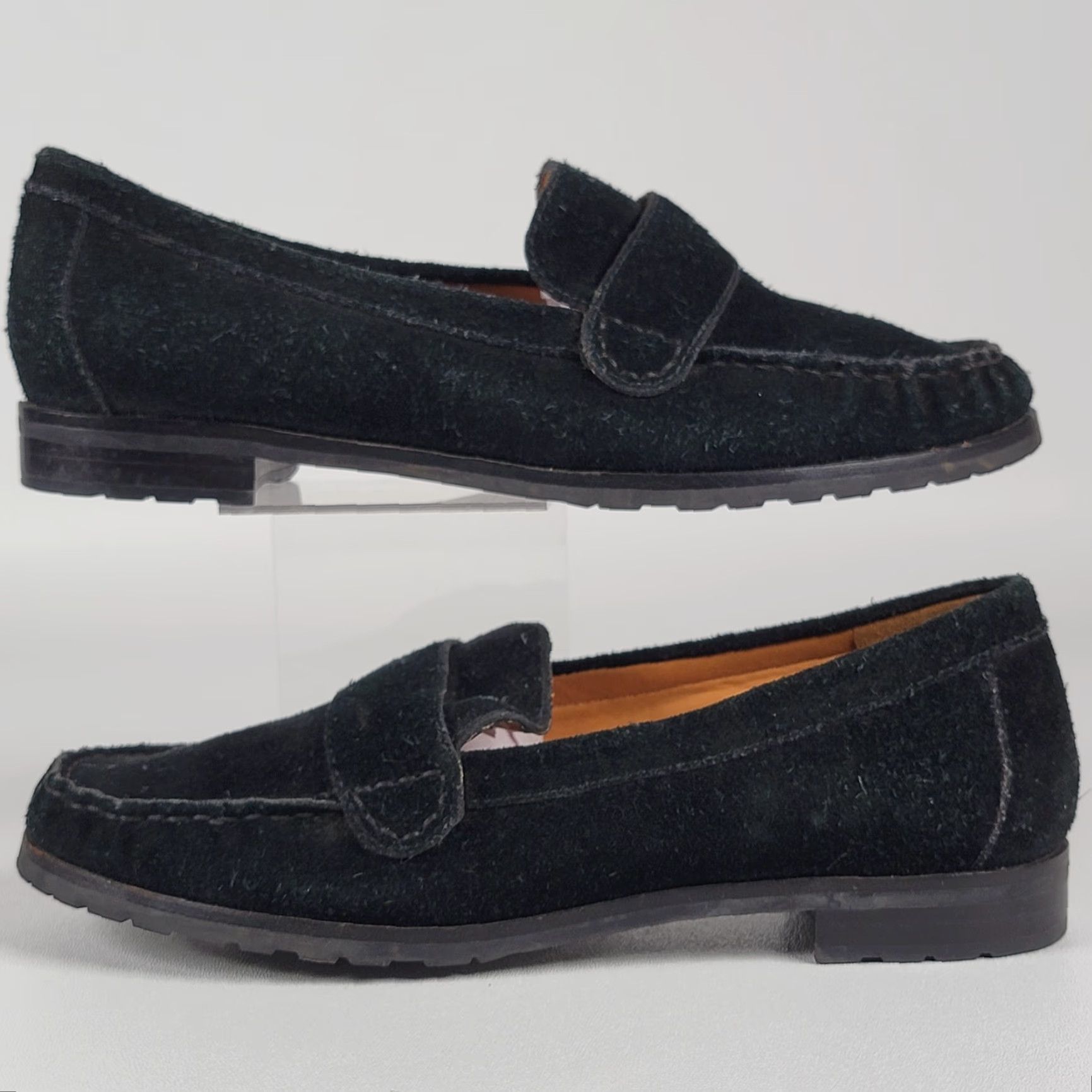 Cole Haan COLE HAAN Air Loafers Womens 6 B Leather Suede Black Slip On Flat Casual Size US 6 / IT 36 - 5 Thumbnail