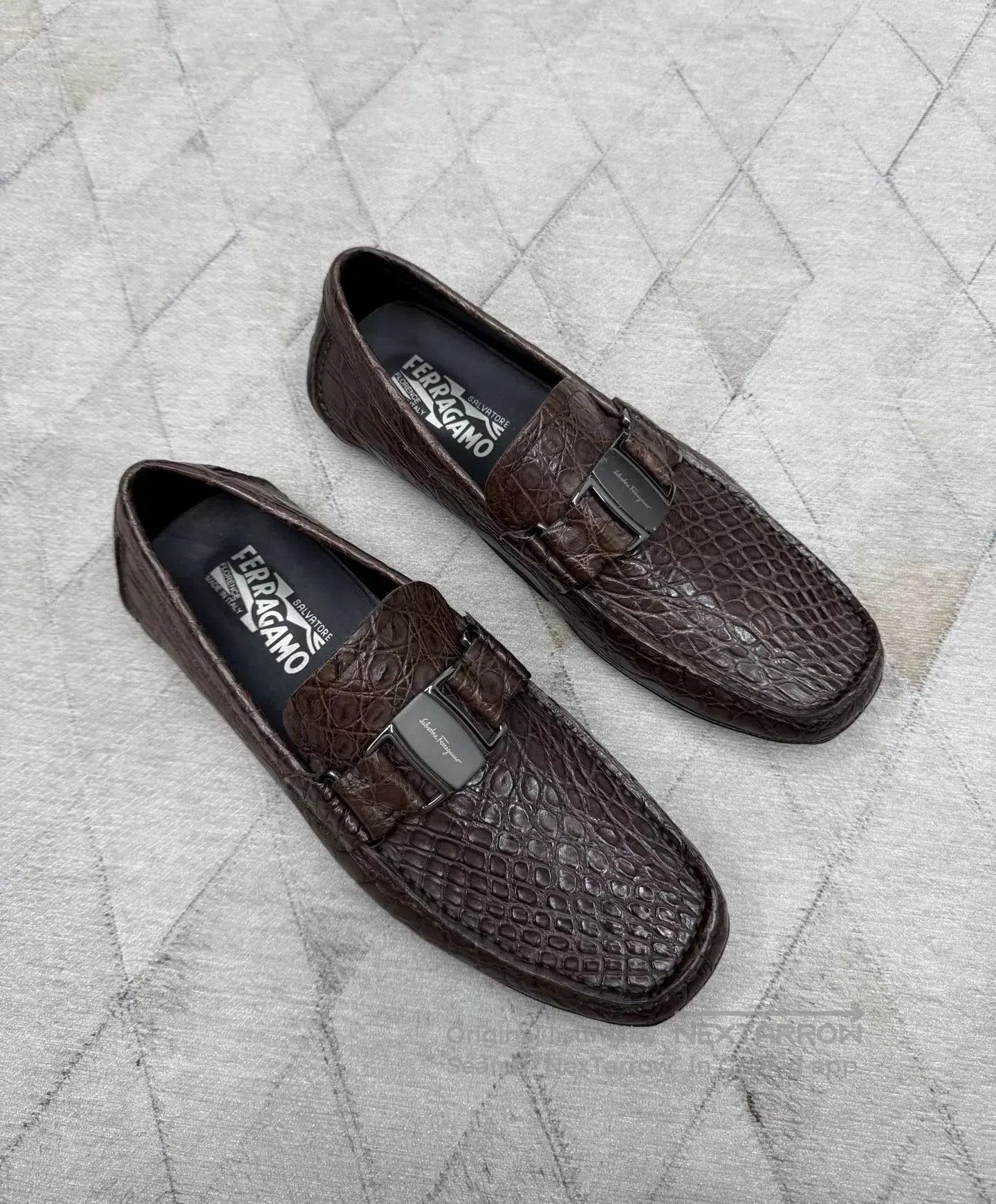 Salvatore Ferragamo Ferragamo Crocodile Leather Shoes w/ Metal Buckle. Size US 8 / EU 41 - 3 Thumbnail