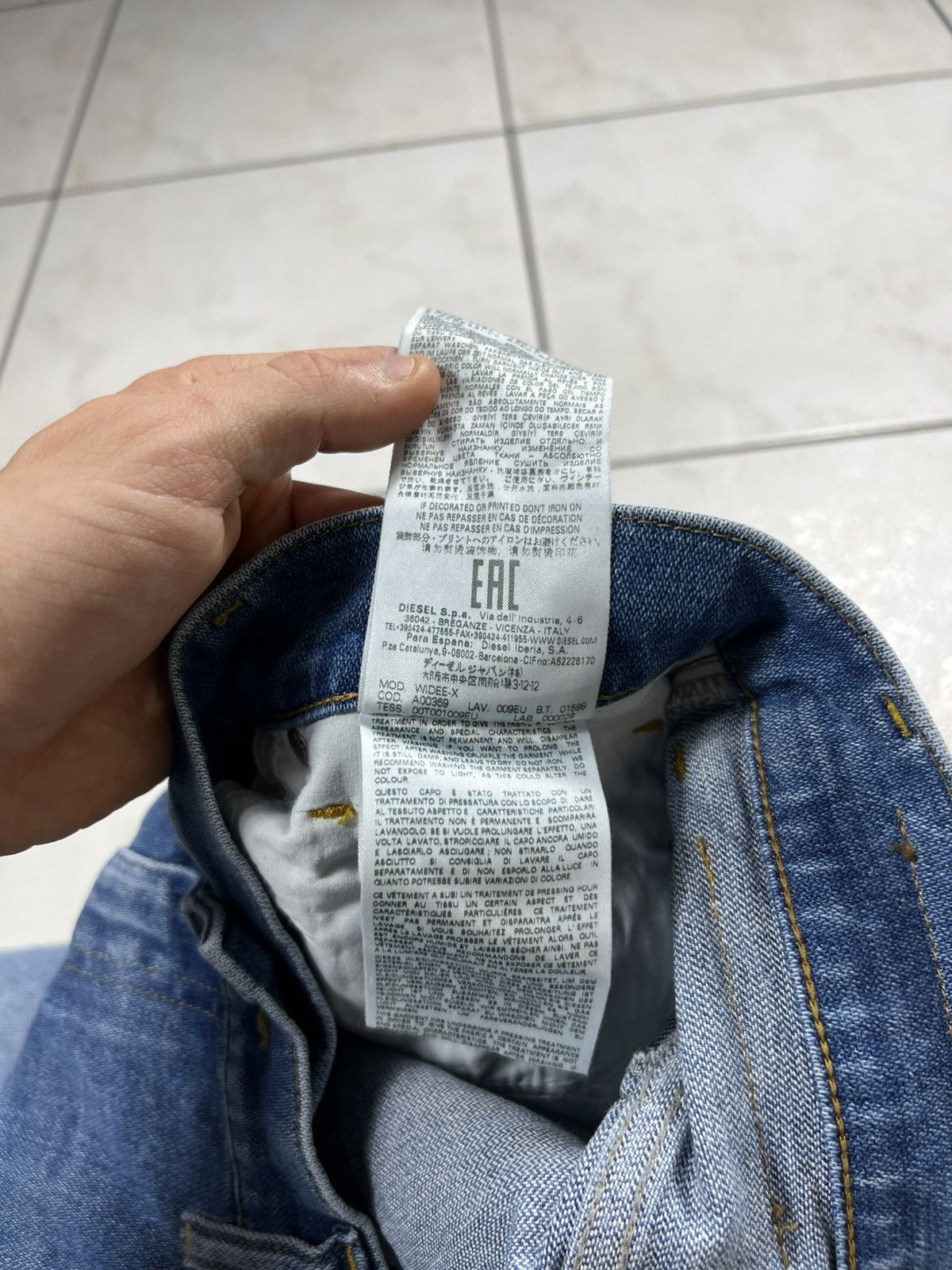 Diesel Diesel Widee-x baggy denim jeans pants wide patchwork washed Size 30" / US 8 / IT 44 - 19 Thumbnail