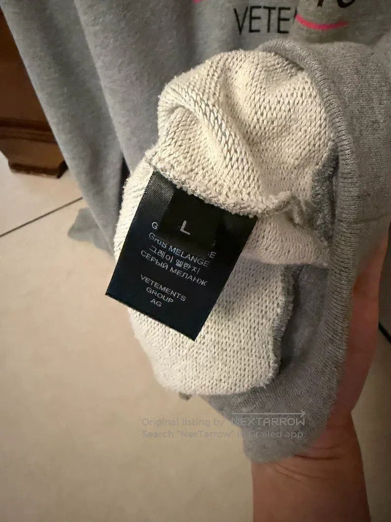 Vetements Vetements Grey Hoodie Size US L / EU 52-54 / 3 - 5 Thumbnail