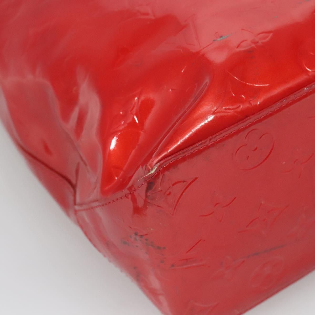 Louis Vuitton LOUIS VUITTON Monogram Vernis Reade MM Hand Bag Red Rouge Size ONE SIZE - 16 Thumbnail