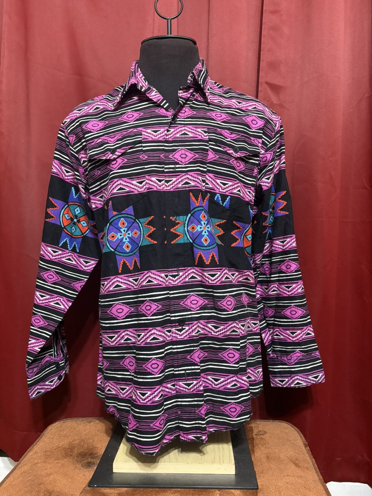 Wrangler Vintage Wrangler Button Up Shirt 90s Western Brushpopper Size US XL / EU 56 / 4 - 1 Thumbnail