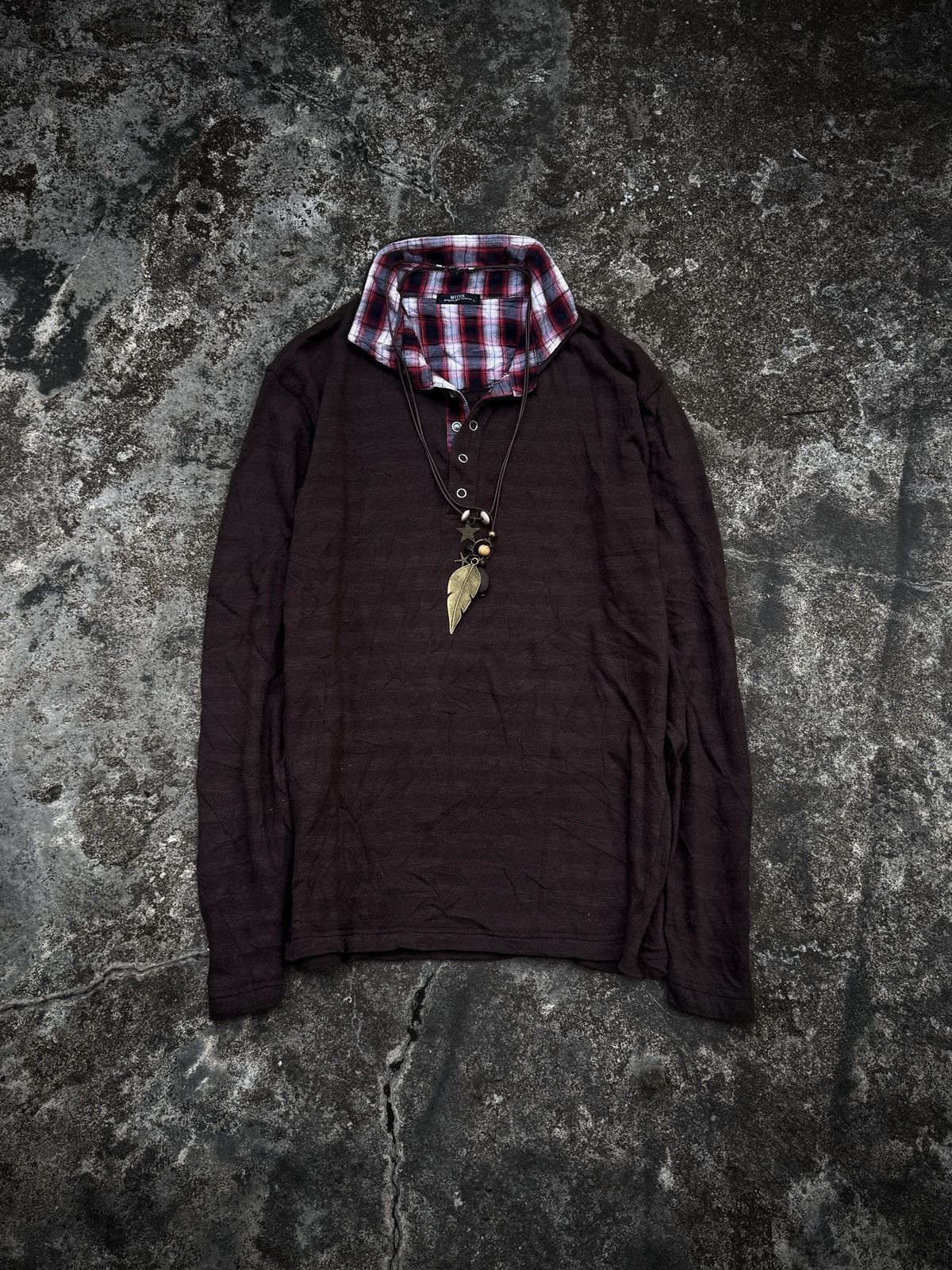 BUFFALO BOBS Striped Mitex Japanese Double Colar Button Half Long Sleeve Size US L / EU 52-54 / 3 - 1 Thumbnail