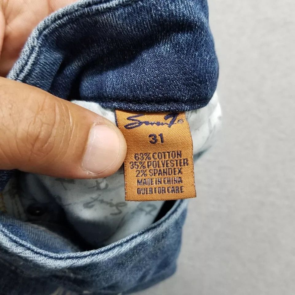 Seven 7 Seven7 Jeans Womens 33x33 Blue Denim Flared Stretch Size 33" - 7 Thumbnail