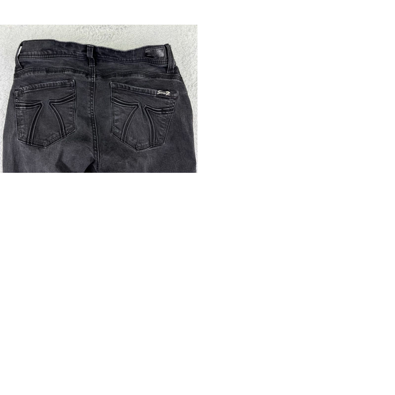 Vintage Seven7 Jeans Women 6 Black Denim Maternity Skinny Tapered Distressed 26x26 Jeans Women 6 Black Denim Maternity Skinny Tapered Distressed 26x26 Size 28" / US 6 / IT 42 - 10 Thumbnail