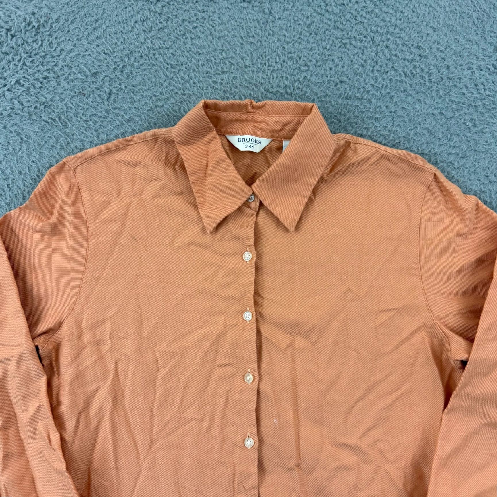 Brooks Brothers Brooks Brothers Shirt Womens S Orange Pinstripe Button Up Long Sleeve Preppy Vintage No Size S / US 4 / IT 40 - 4 Thumbnail