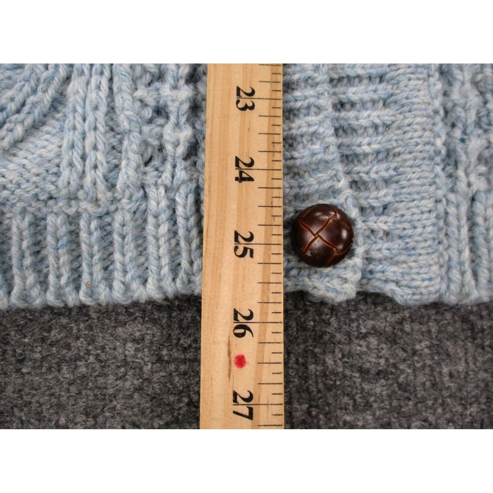 Gap VINTAGE Purple Heather Gap Of Dunloe Sweater Womens L Crew Neck Cable-Knit Wool Blue Heather Cardigan Size L / US 10 / IT 46 - 4 Thumbnail