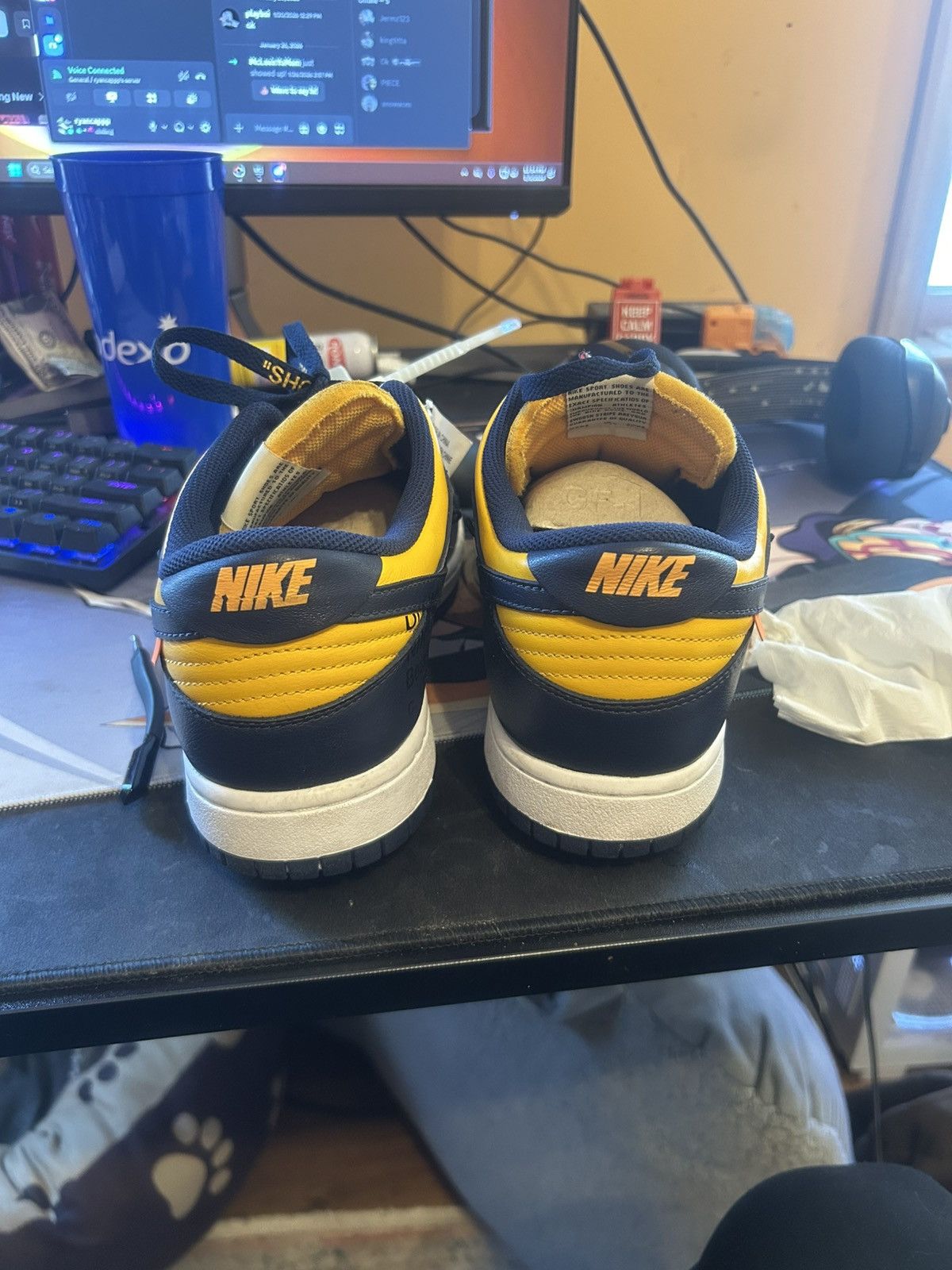Nike Nike dunk low off white Michigan Size US 11 / EU 44 - 10 Thumbnail