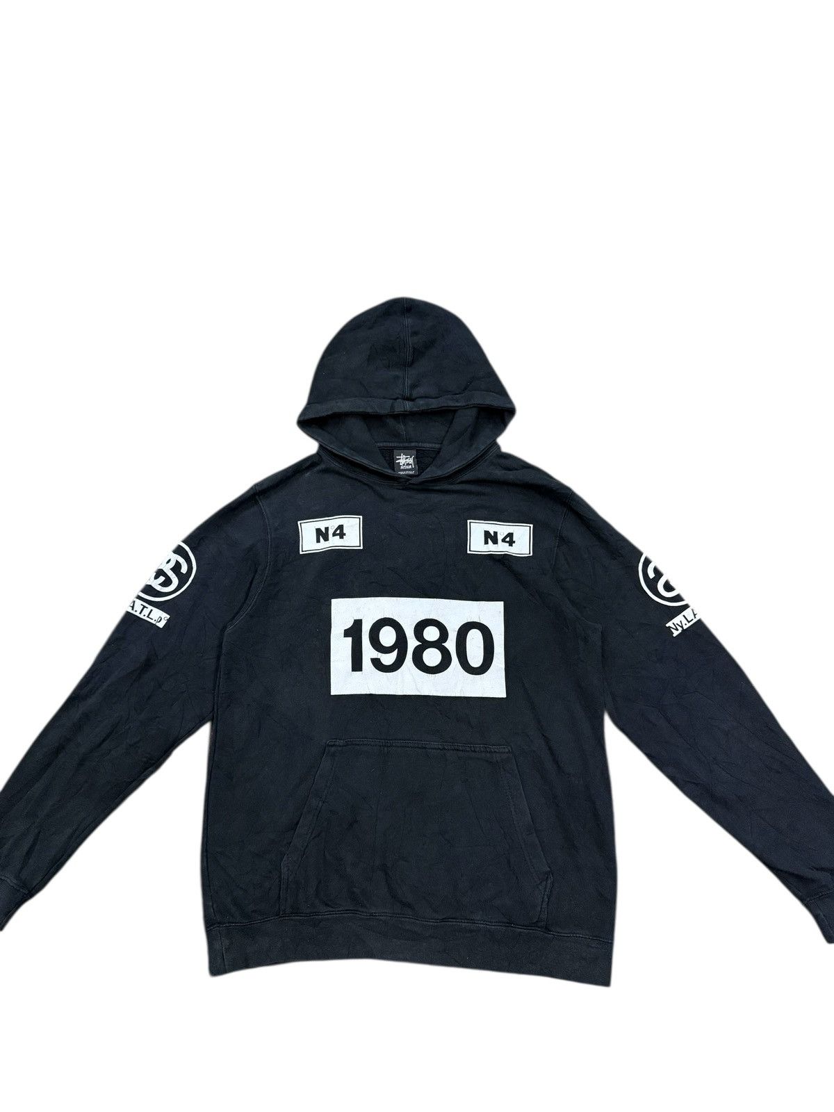 Stussy VINTAGE STUSSY 1980 N4 BIG LOGO HOODIE Size US M / EU 48-50 / 2 - 2 Thumbnail