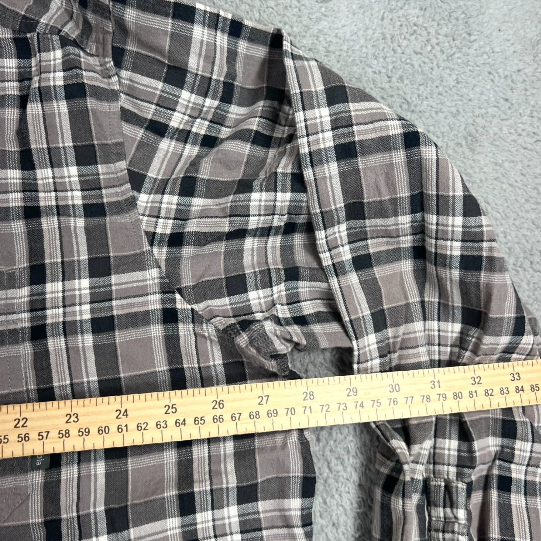 Vintage Columbia Shirt - Button-Up - Men - XXL - Gray Plaid - Cotton - Long Sleeve - Pre-owned Size US XXL / EU 58 / 5 - 7 Thumbnail